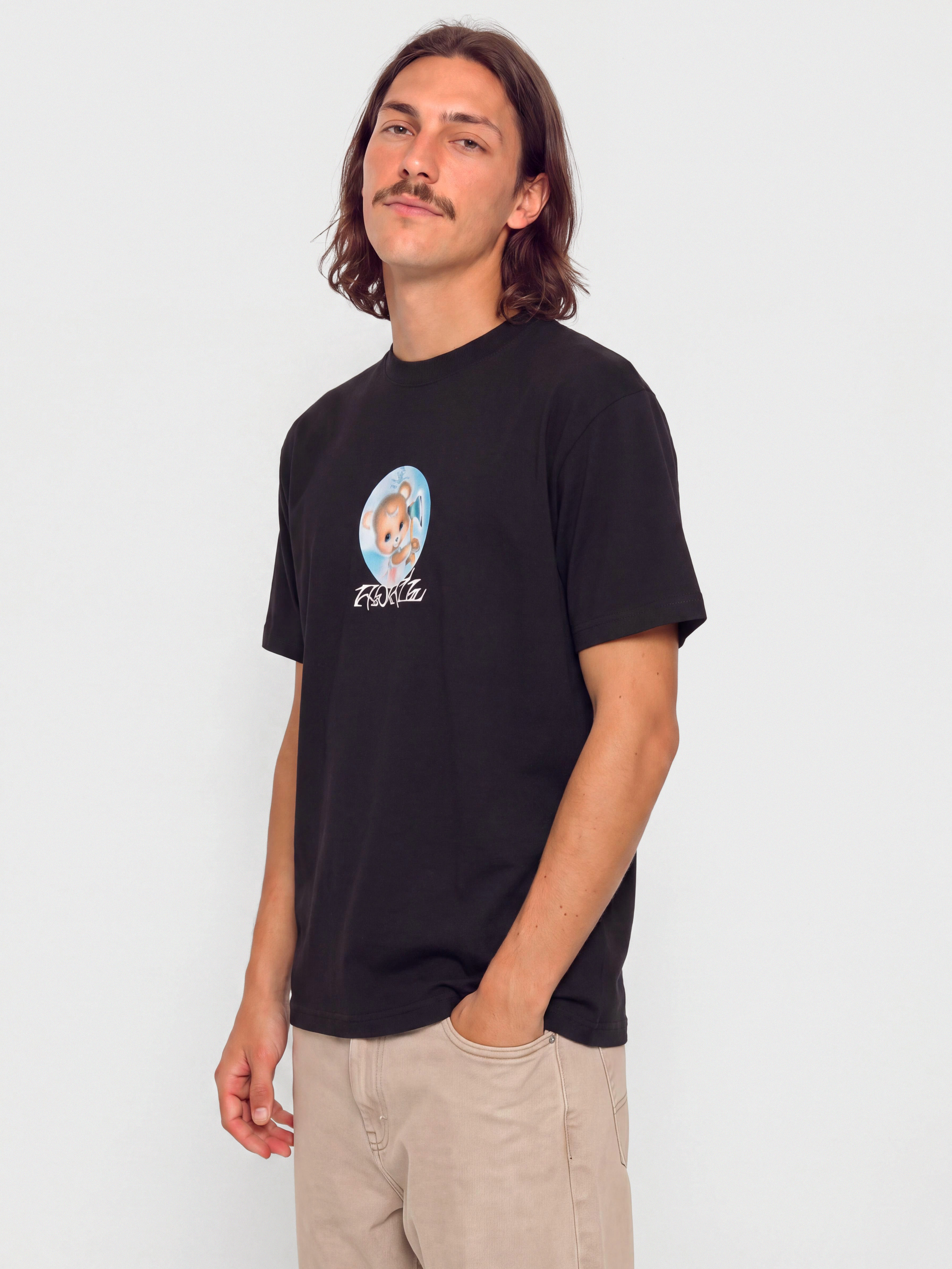Tricou April Skateboards Bear (black)