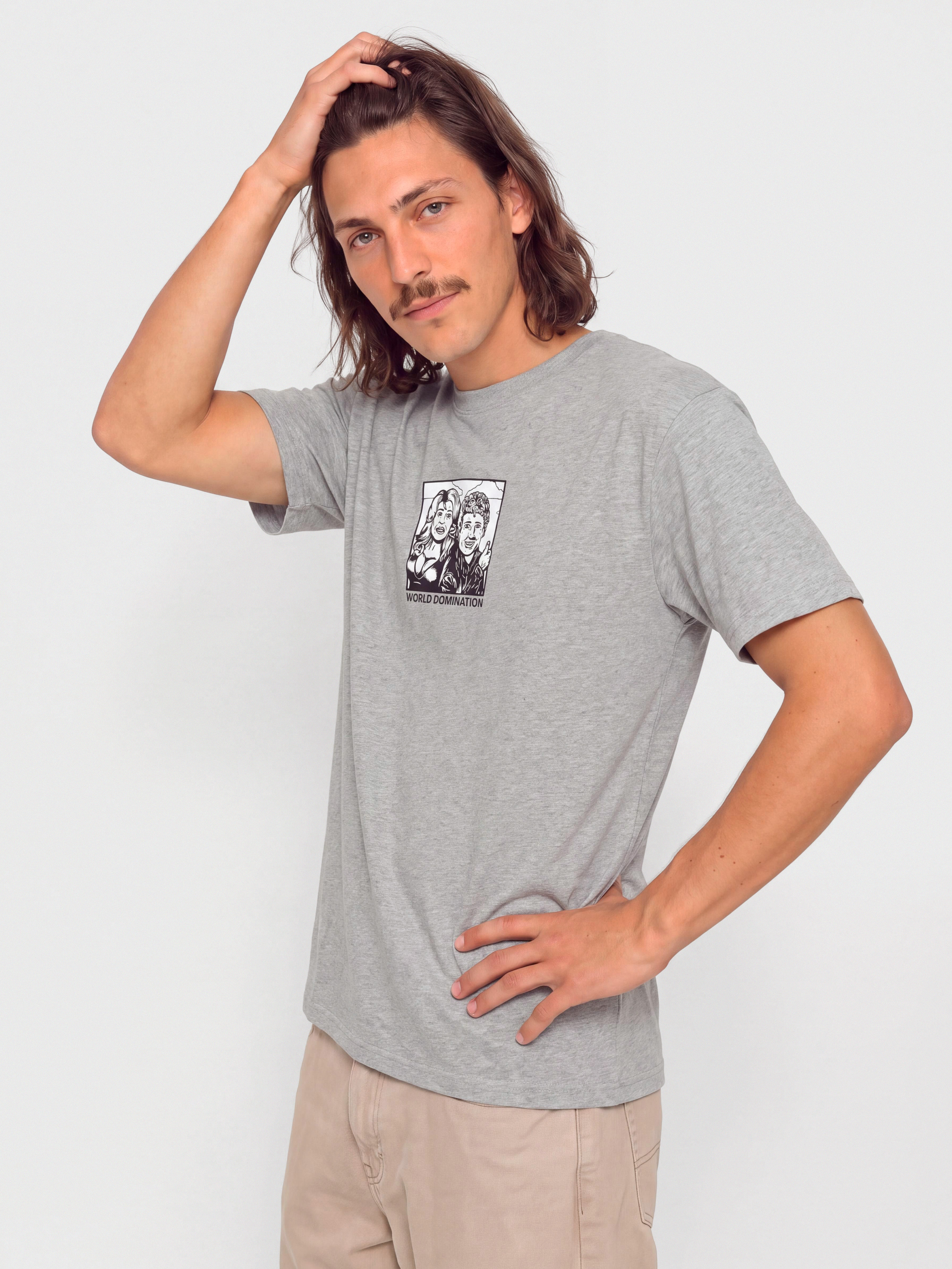 Tricou Polar Skate World Domination (heather grey)