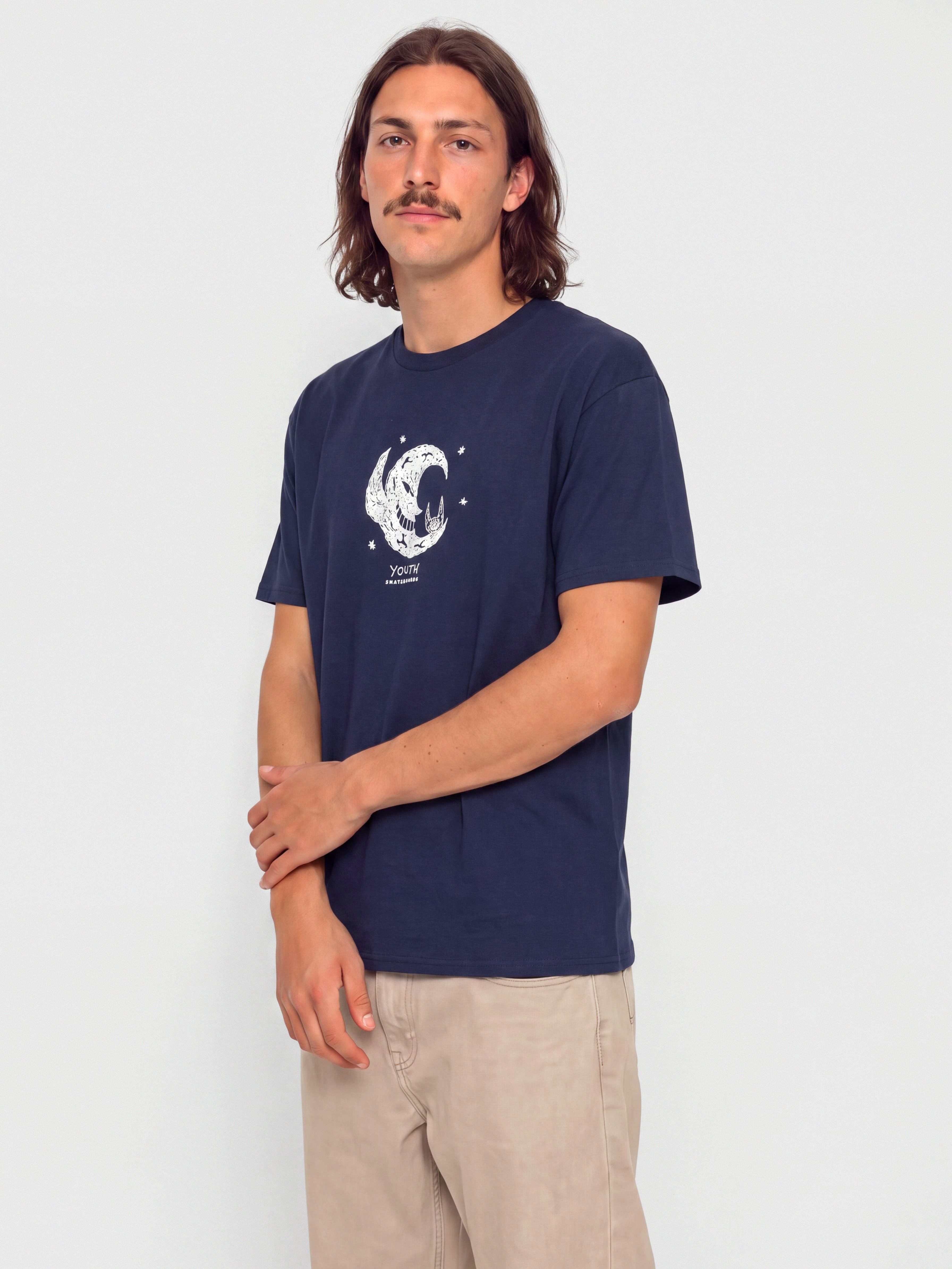 Tricou Youth Skateboards Moon Goblin (navy)