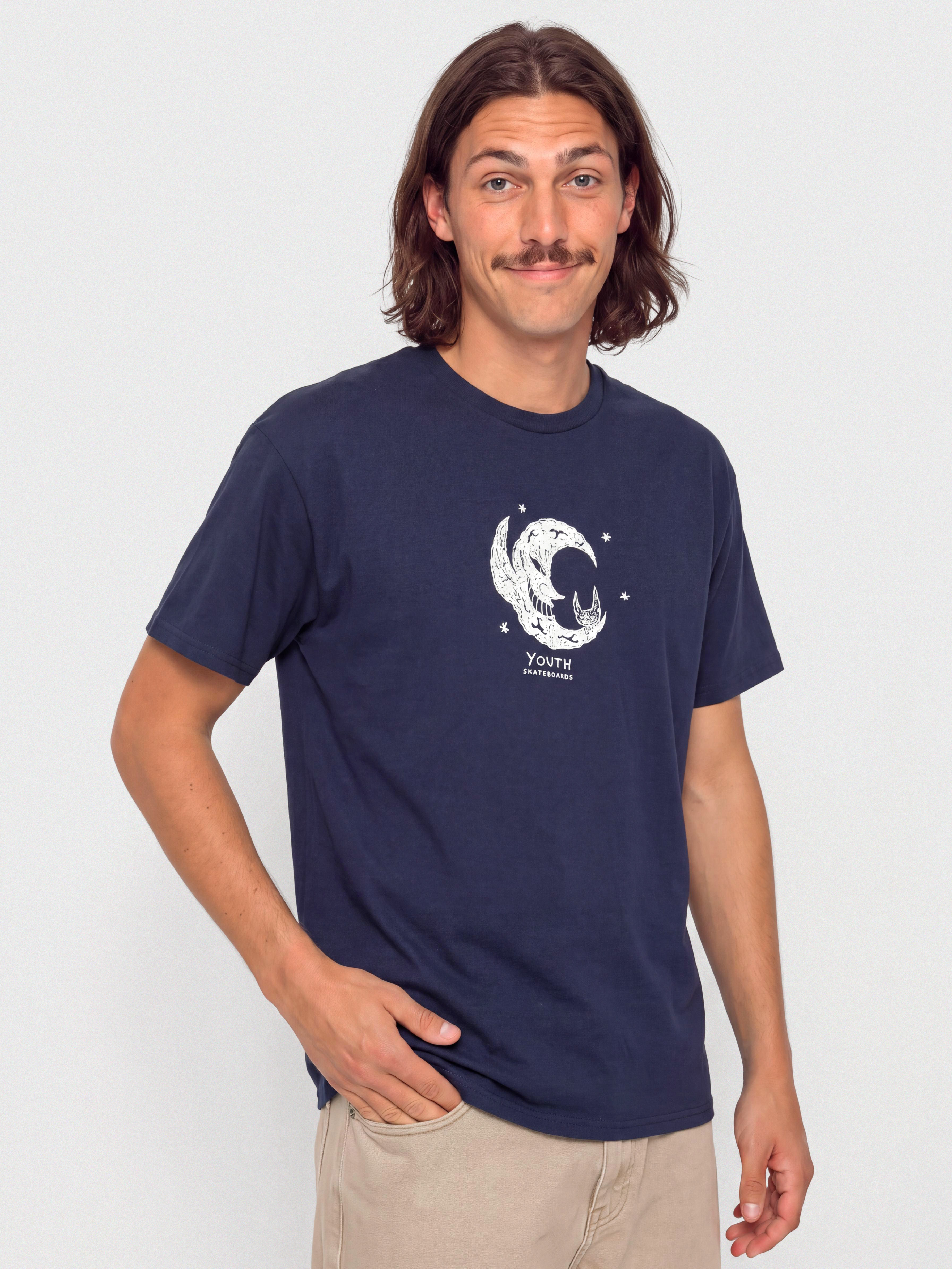 Tricou Youth Skateboards Moon Goblin (navy)