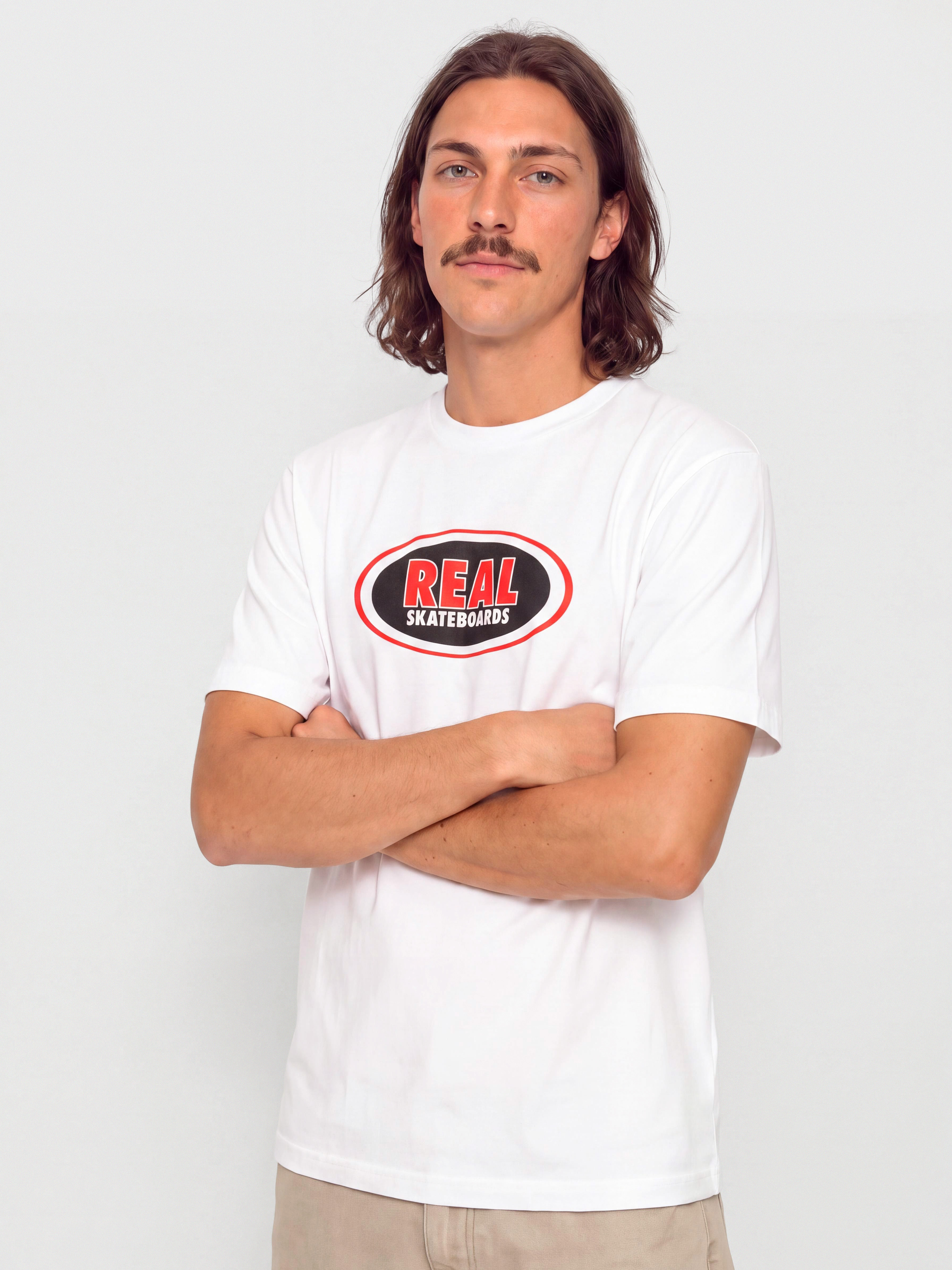 Tricou Real Oval (white/red/black)