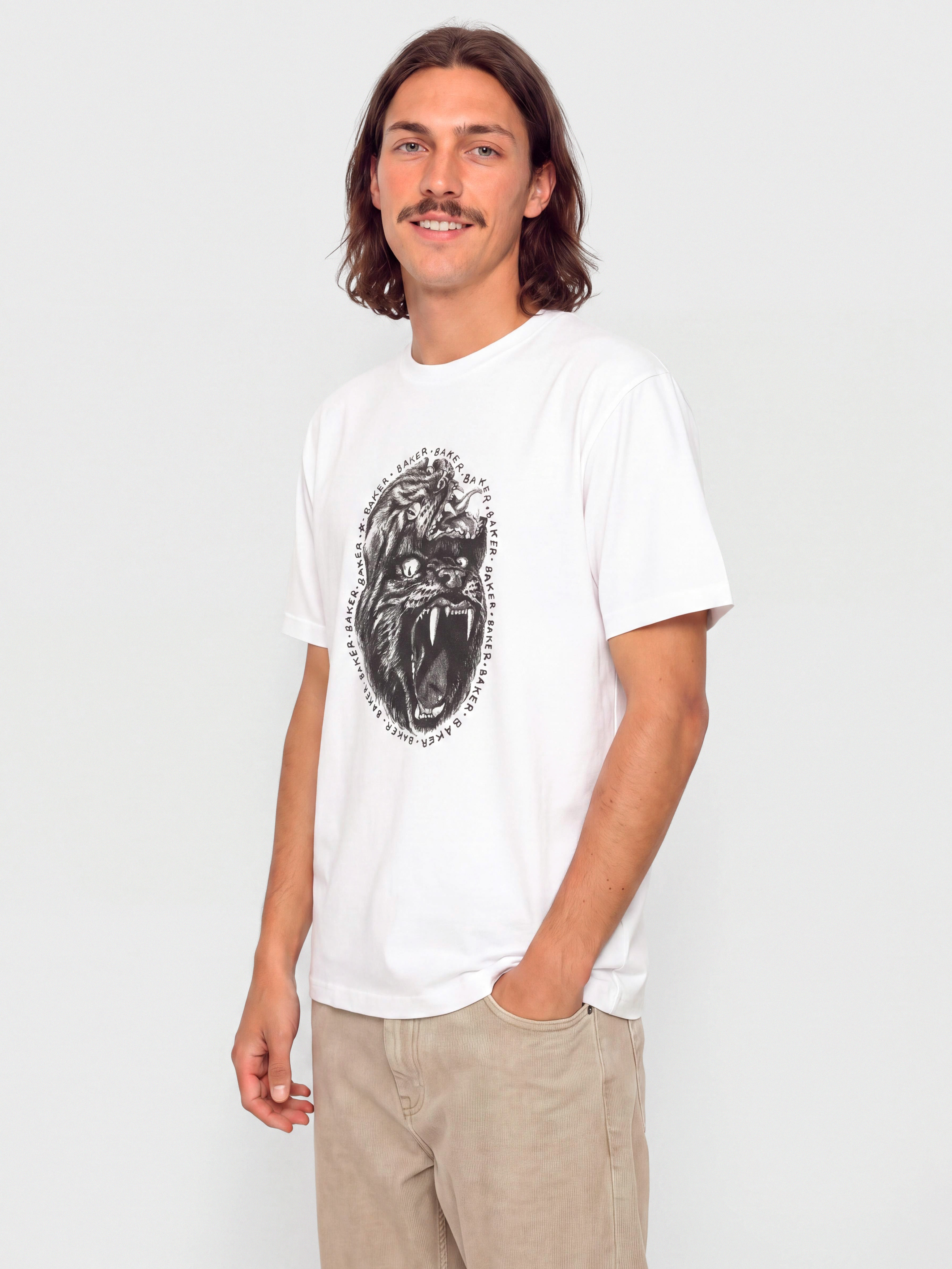 Tricou Baker Fried Beast (white)