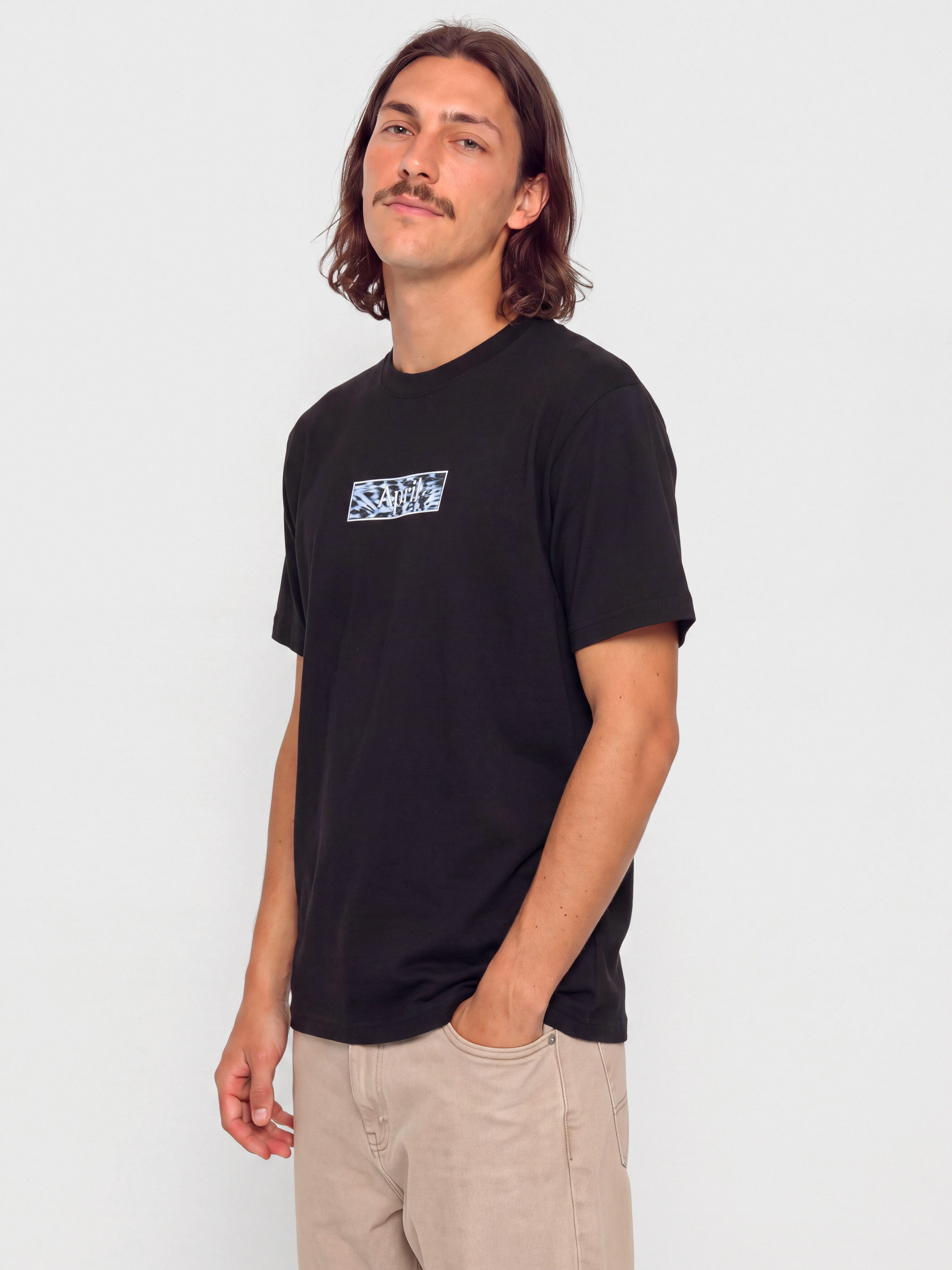 Tricou April Skateboards Liquid (black)