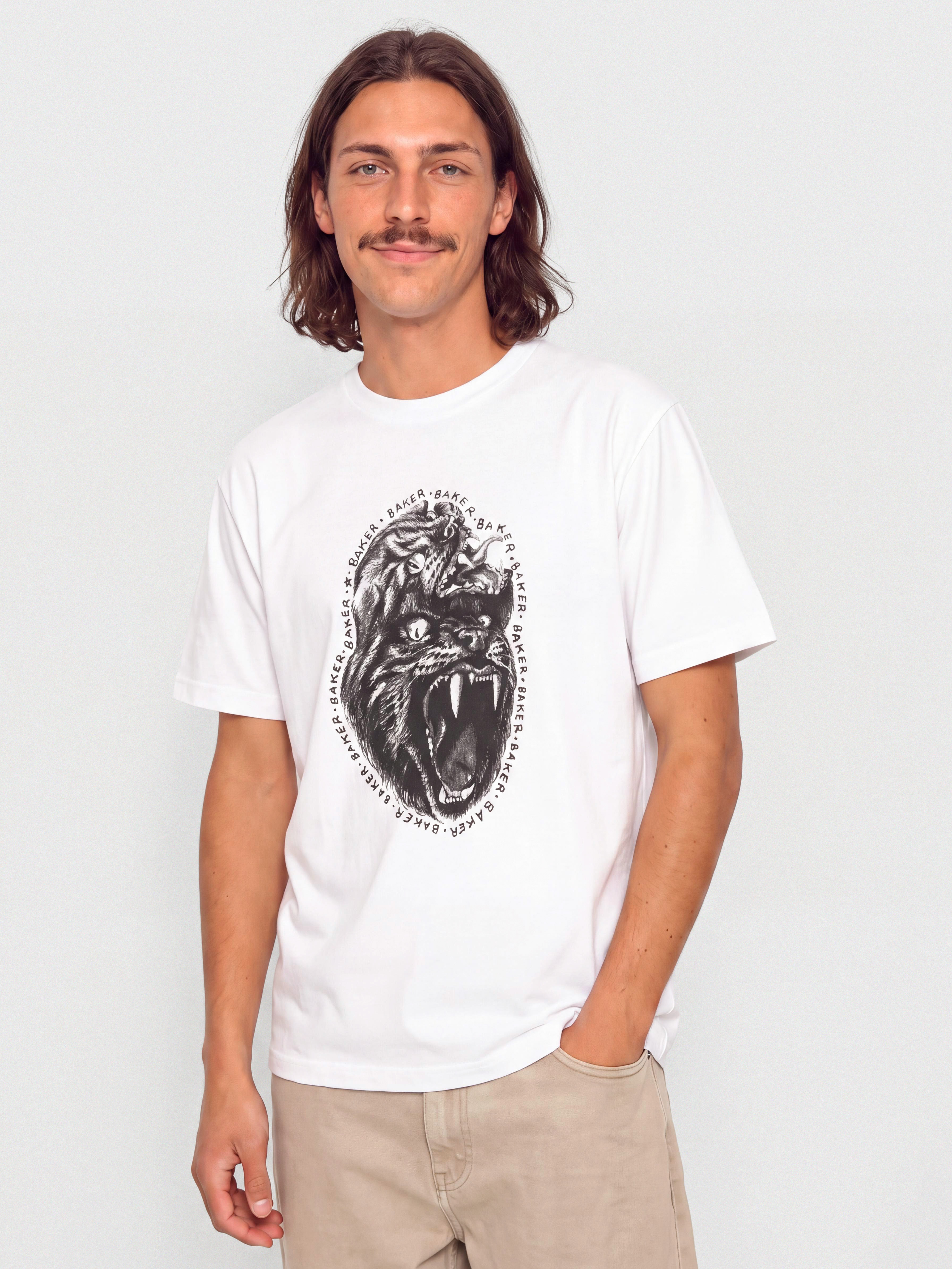 Tricou Baker Fried Beast (white)