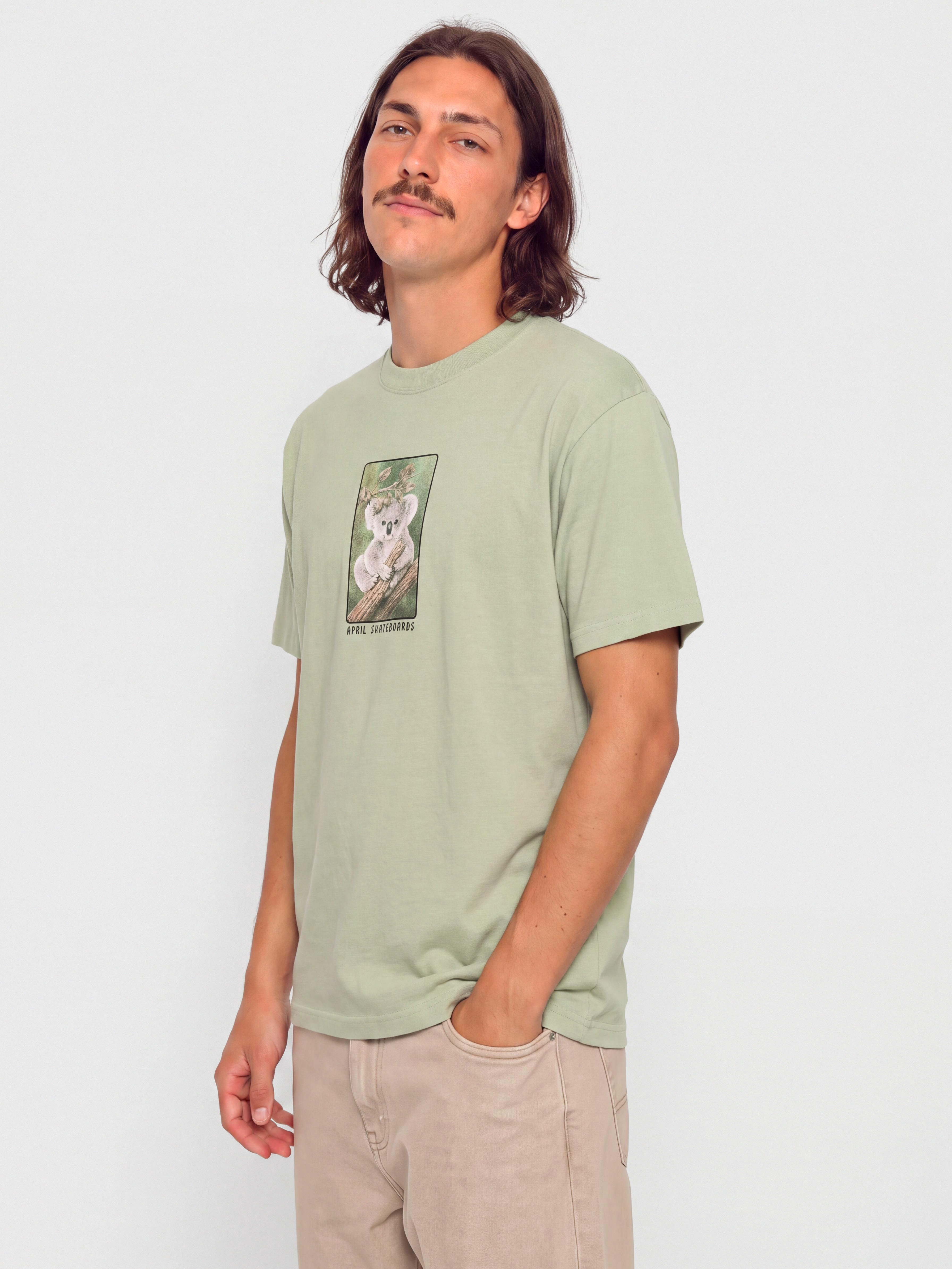 Tricou April Skateboards Marsupial (sage)
