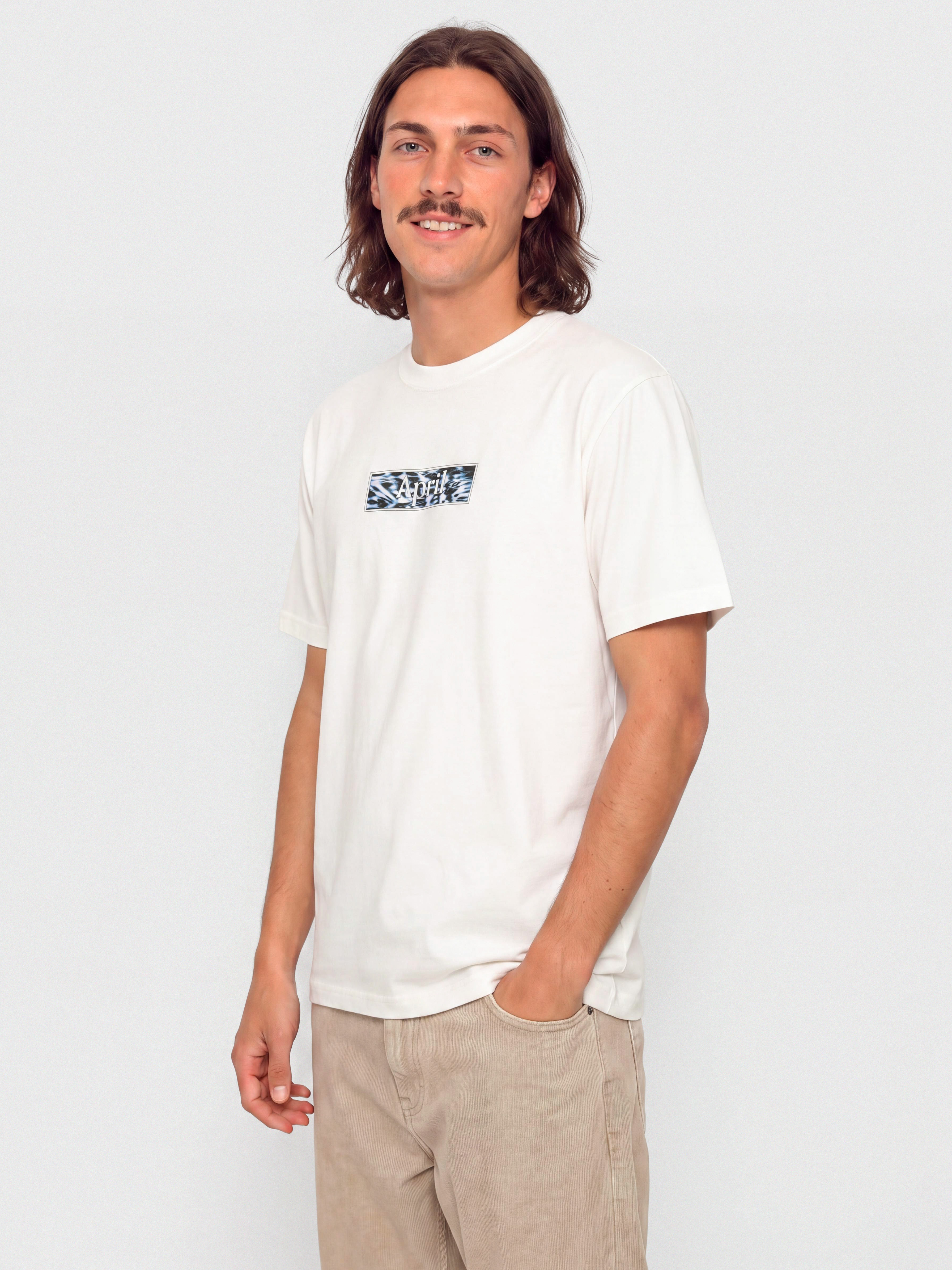 Tricou April Skateboards Liquid (white)