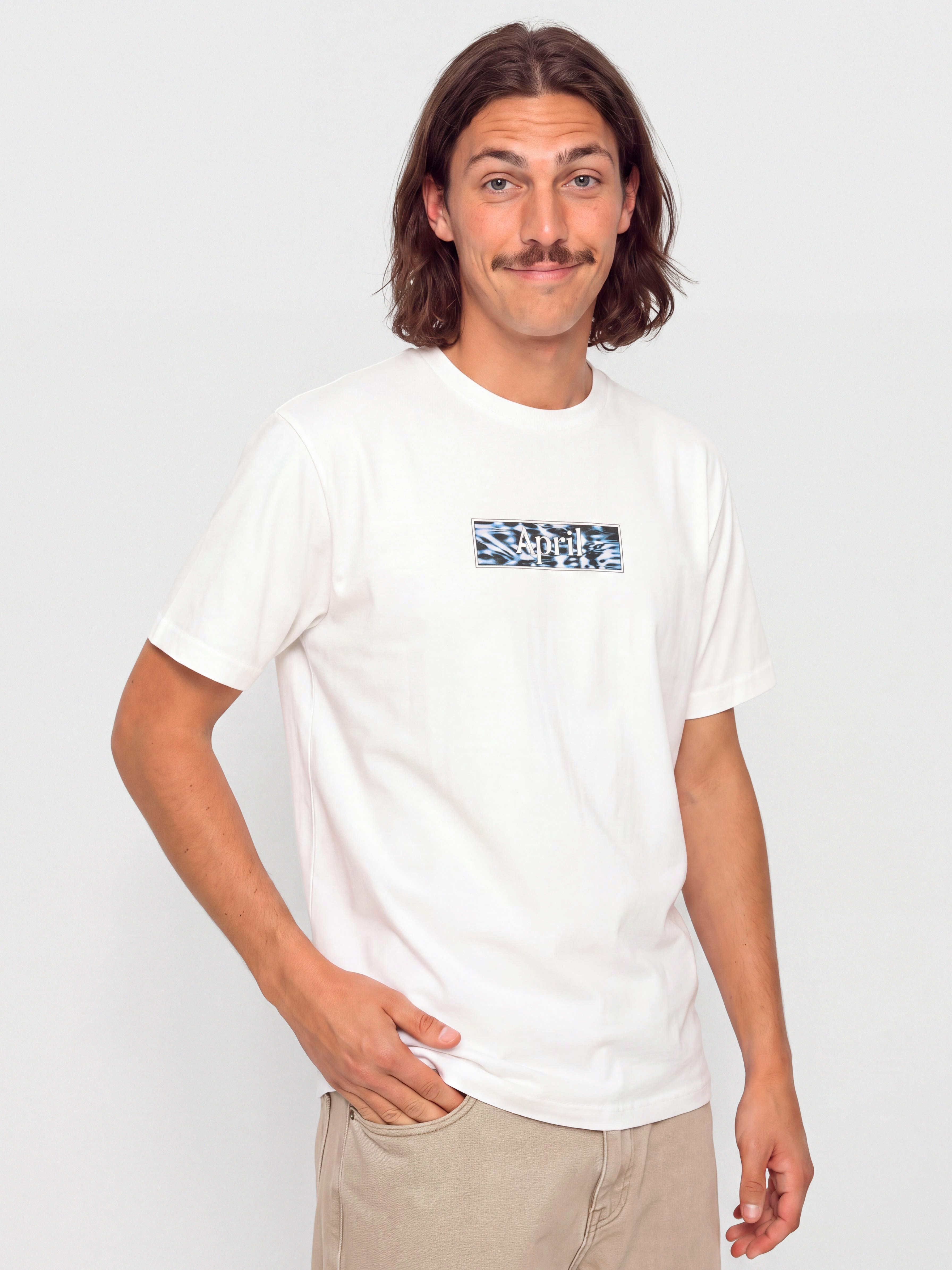 Tricou April Skateboards Liquid (white)
