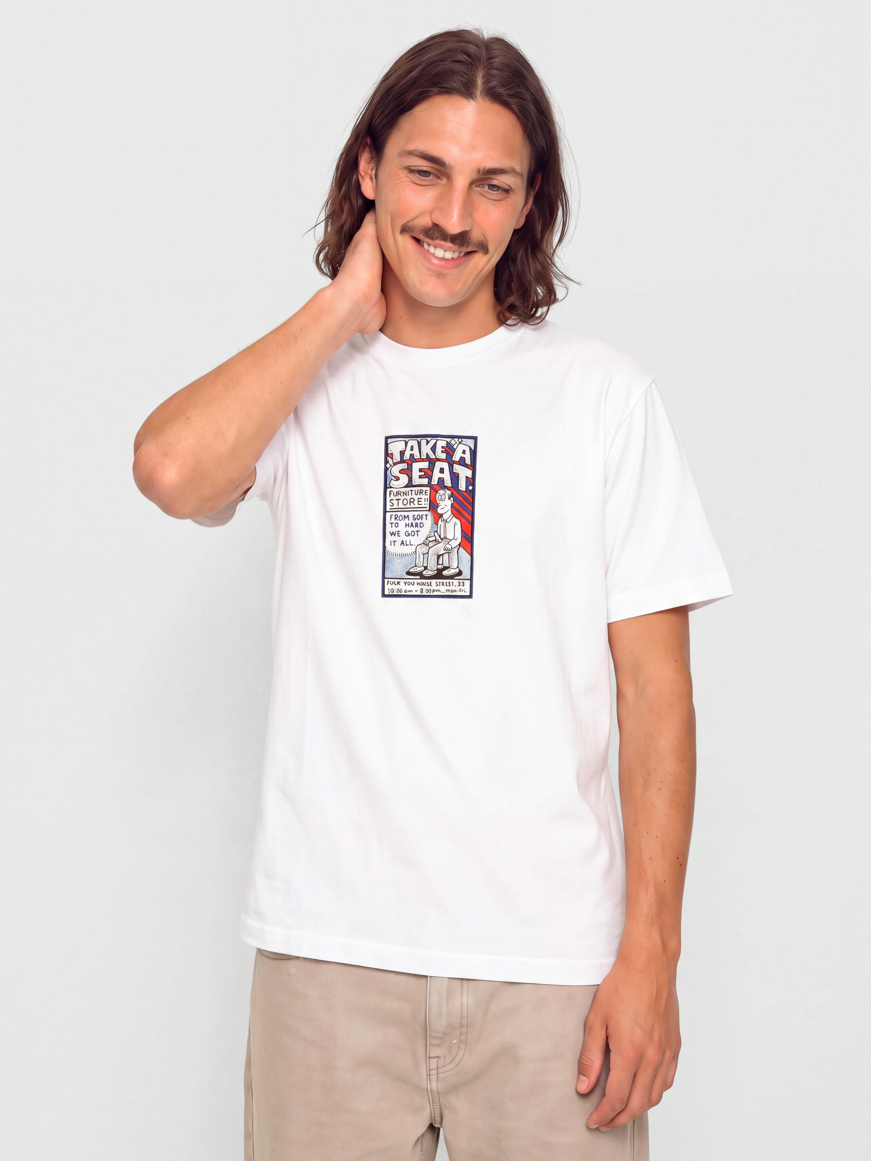 Tricou Polar Skate Take A Seat (white)