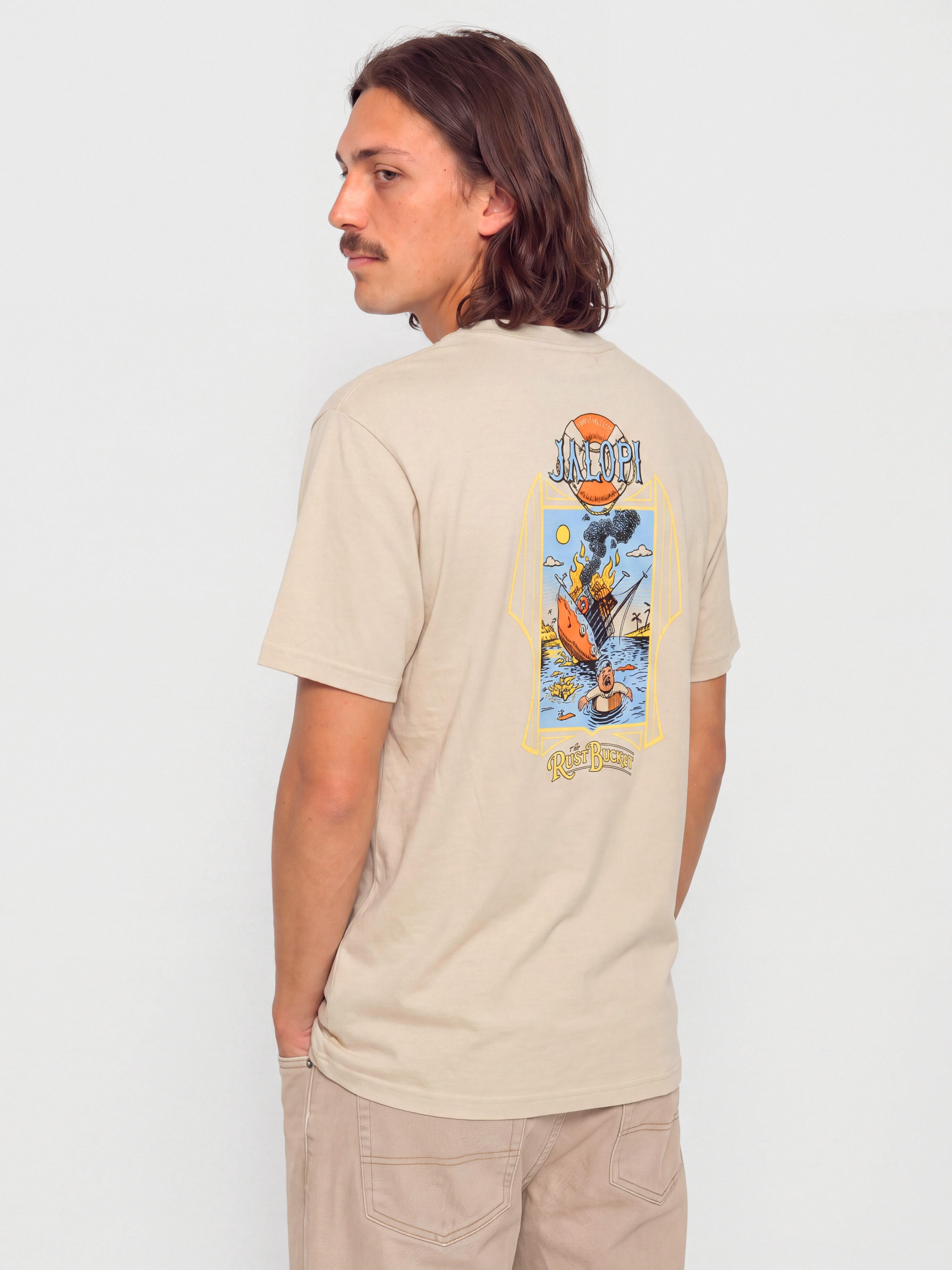 Tricou Antihero The Rustbucket (heather bone w/multi color prints)