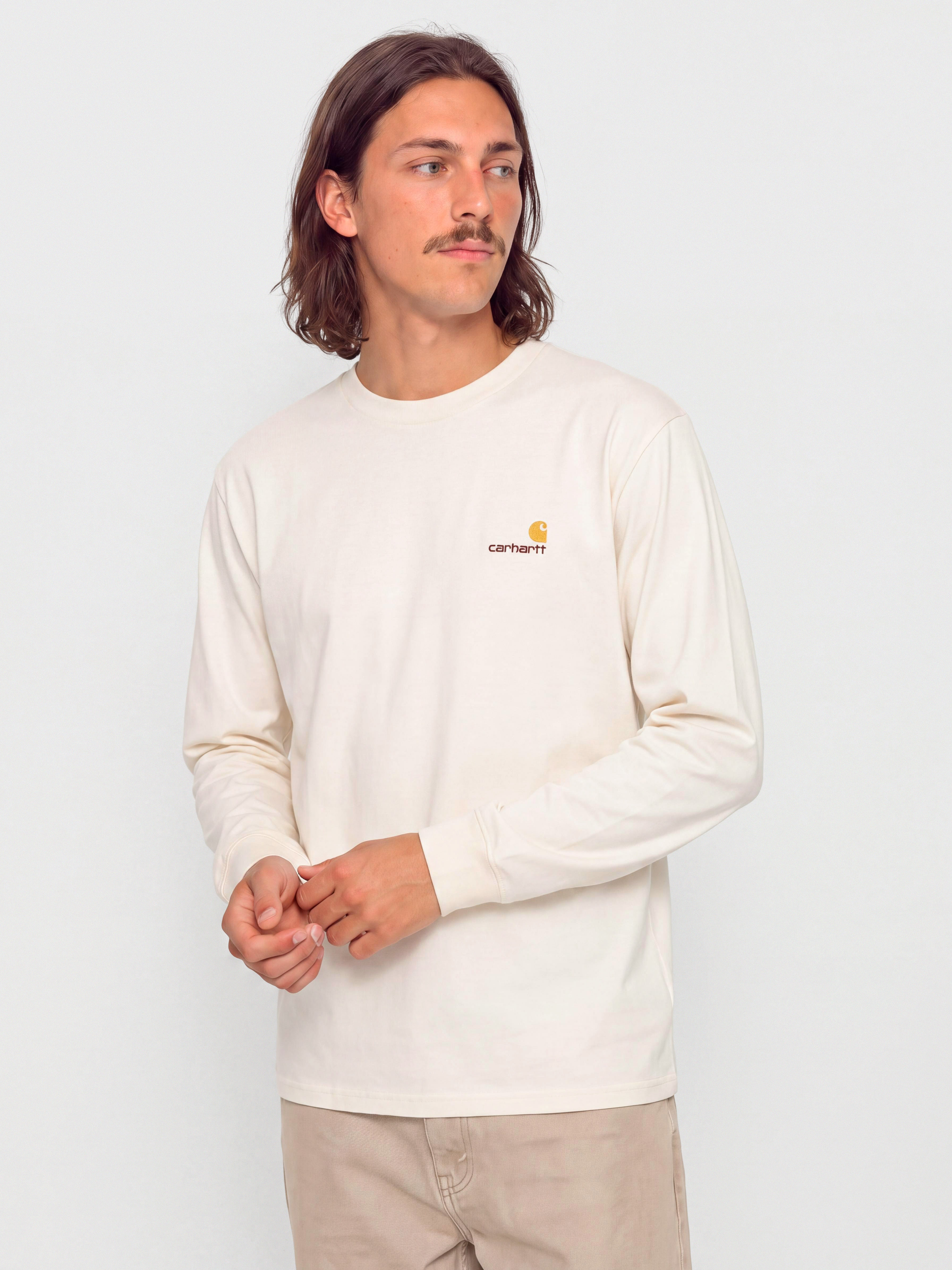 Longsleeve Carhartt WIP American Script (natural)