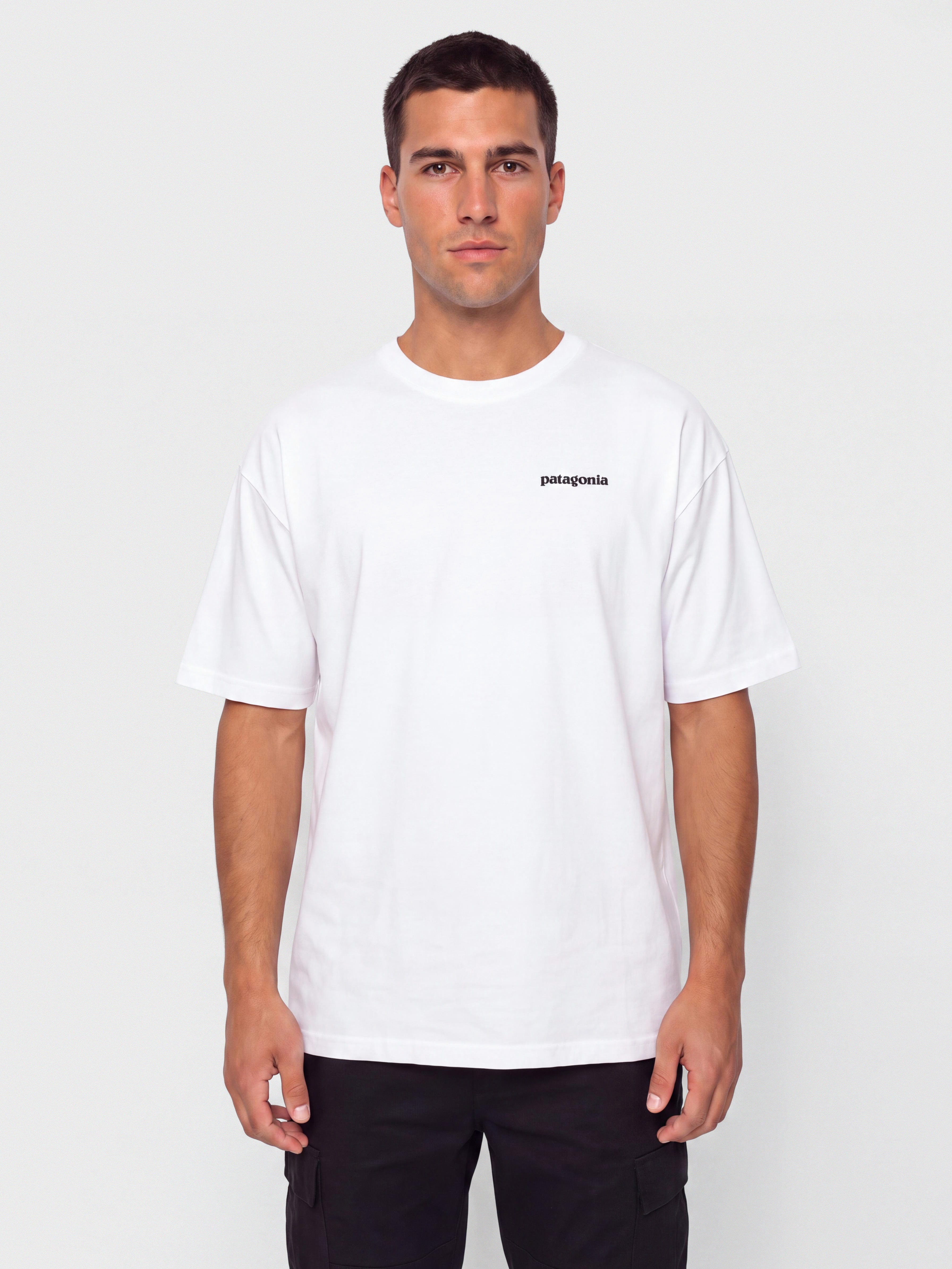 Tricou Patagonia P6 Logo Responsibili (white)