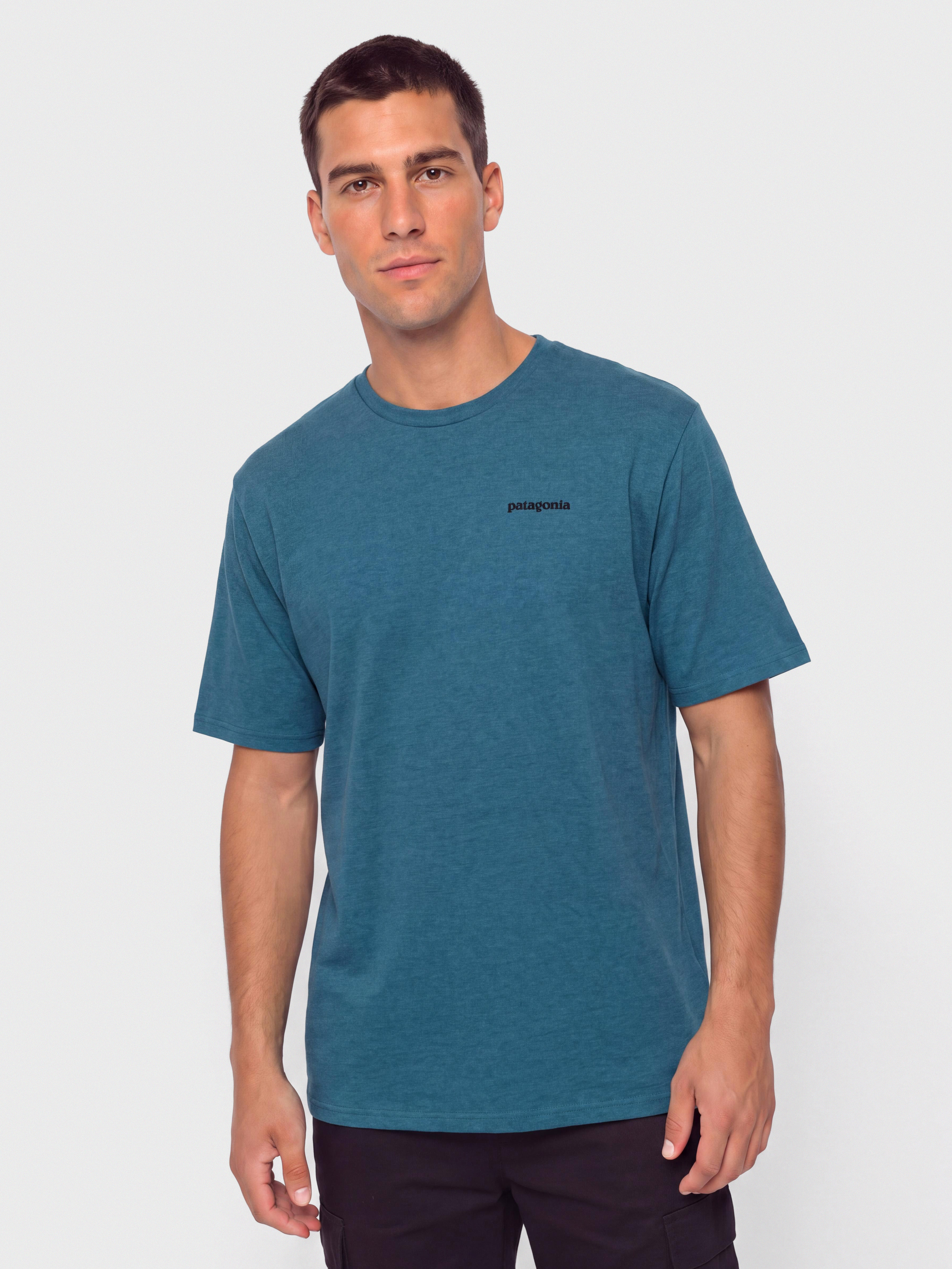 Tricou Patagonia P 6 Logo Responsibili (glacial blue)