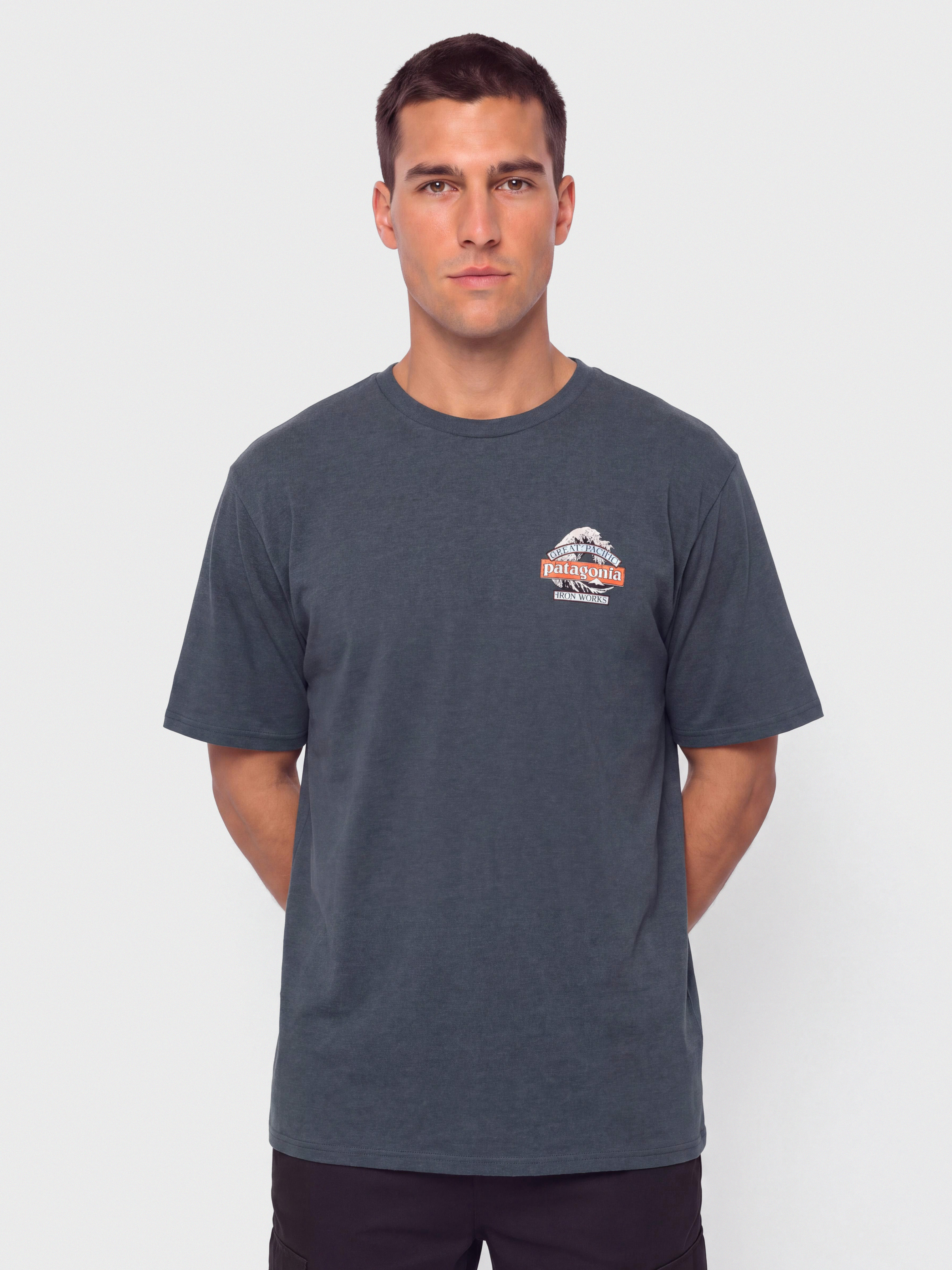 Tricou Patagonia Great Waves Responsibili (summit blue)