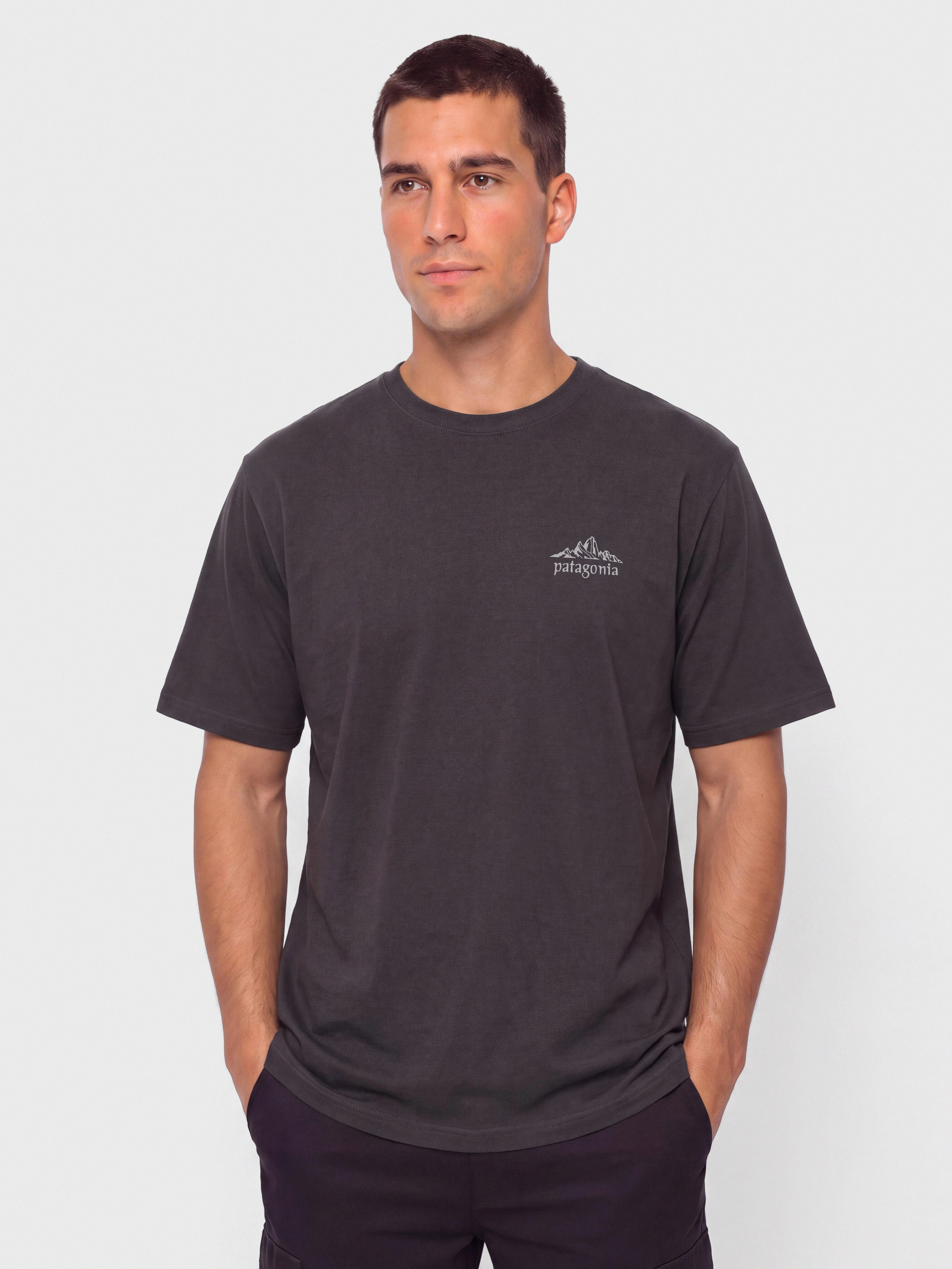 Tricou Patagonia Cloud Crag (ink black)