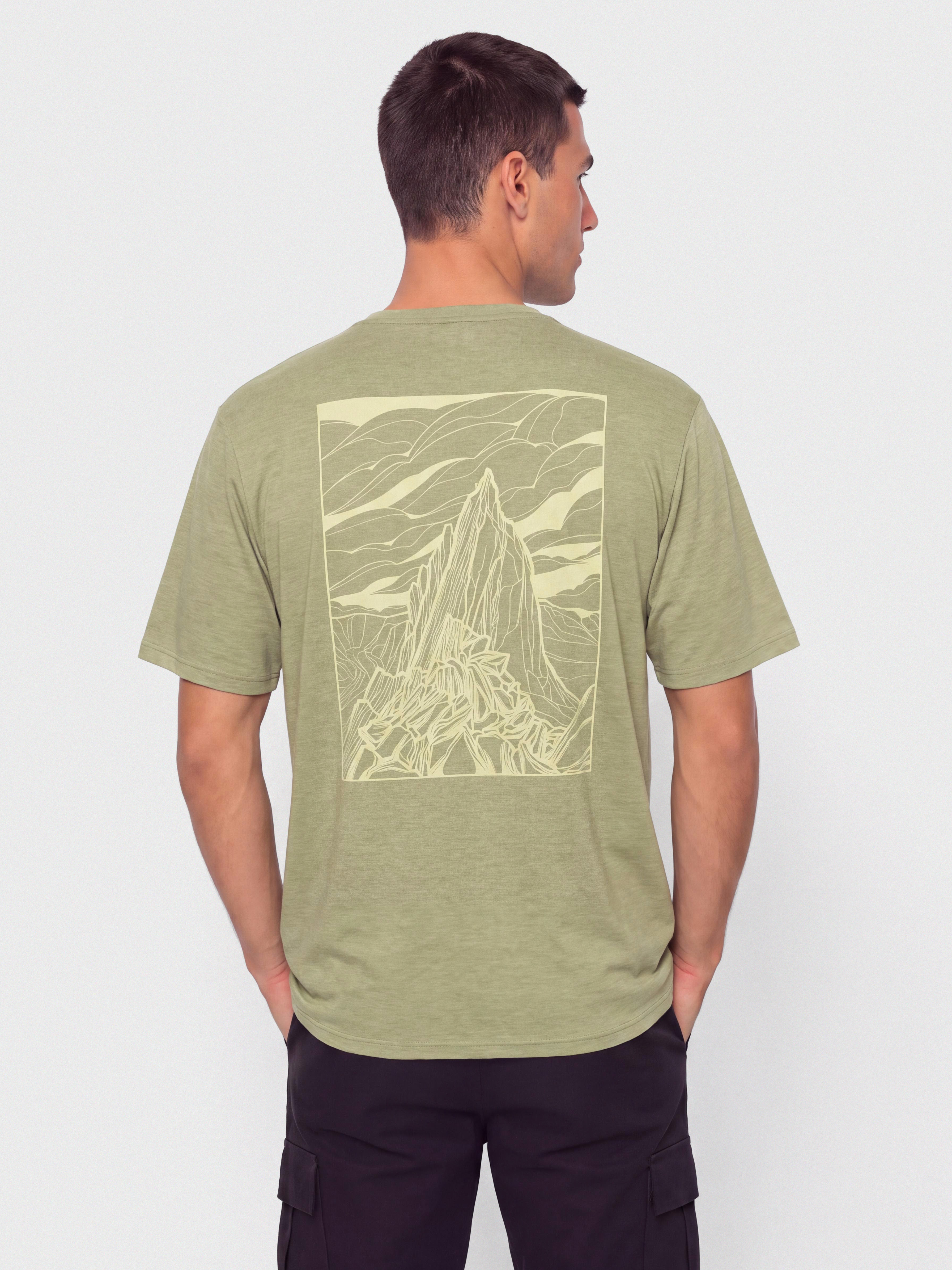 Tricou Patagonia Cap Cool Daily Cloud Crag (gumtree green light gumtree green x dye)
