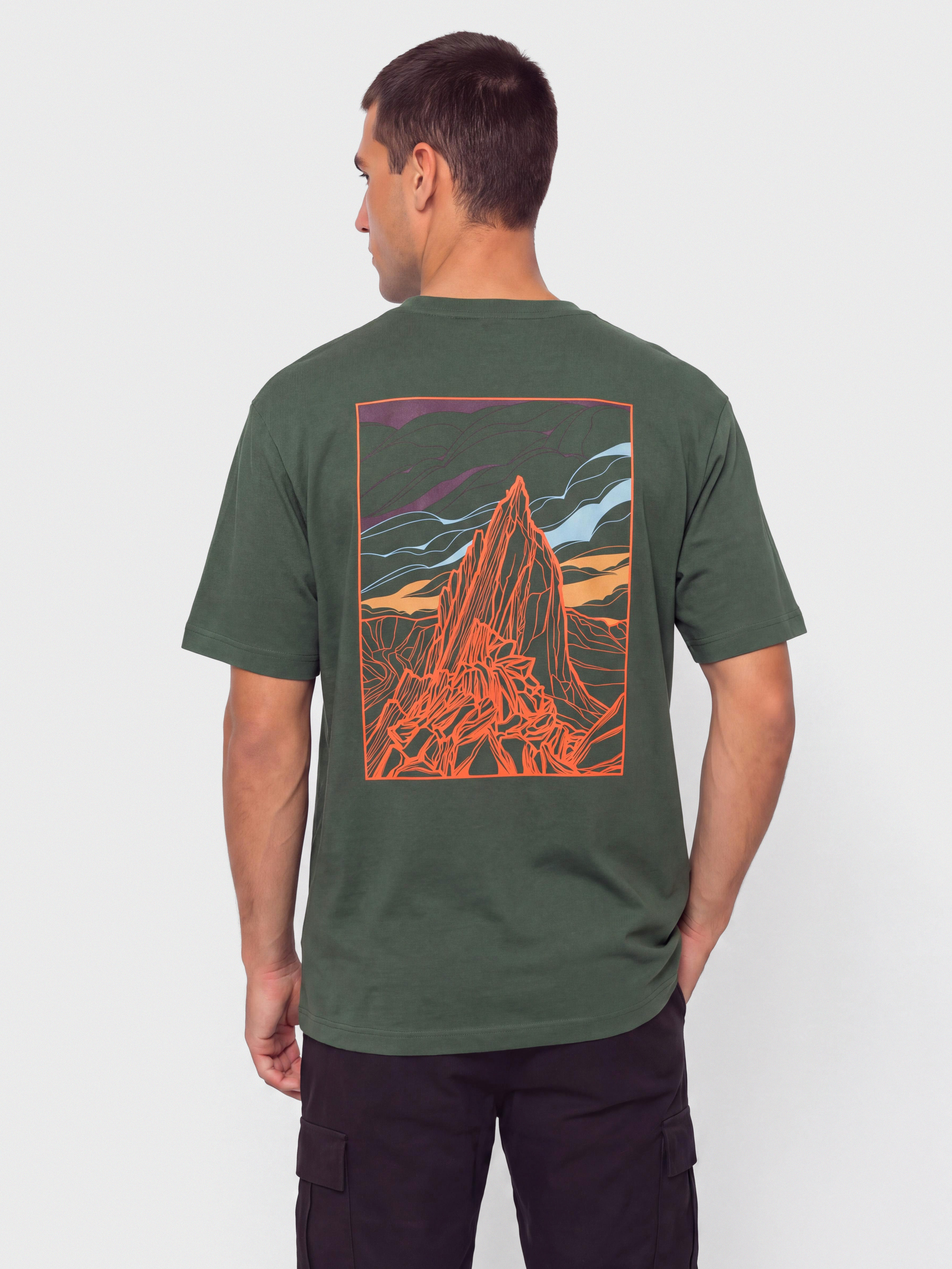 Tricou Patagonia Cloud Crag (canopy green)