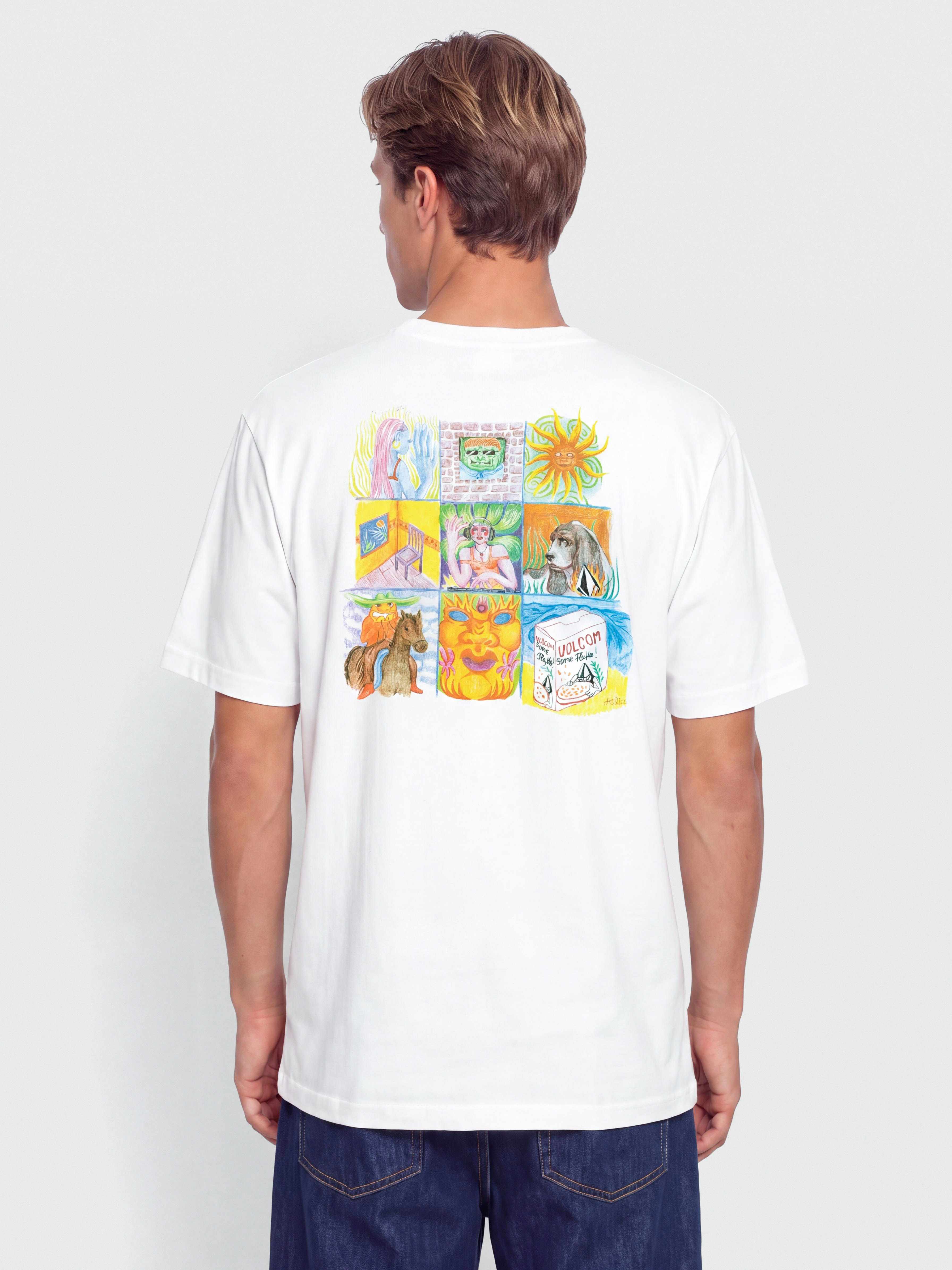 Tricou Volcom Double Fantasy Lse (white)