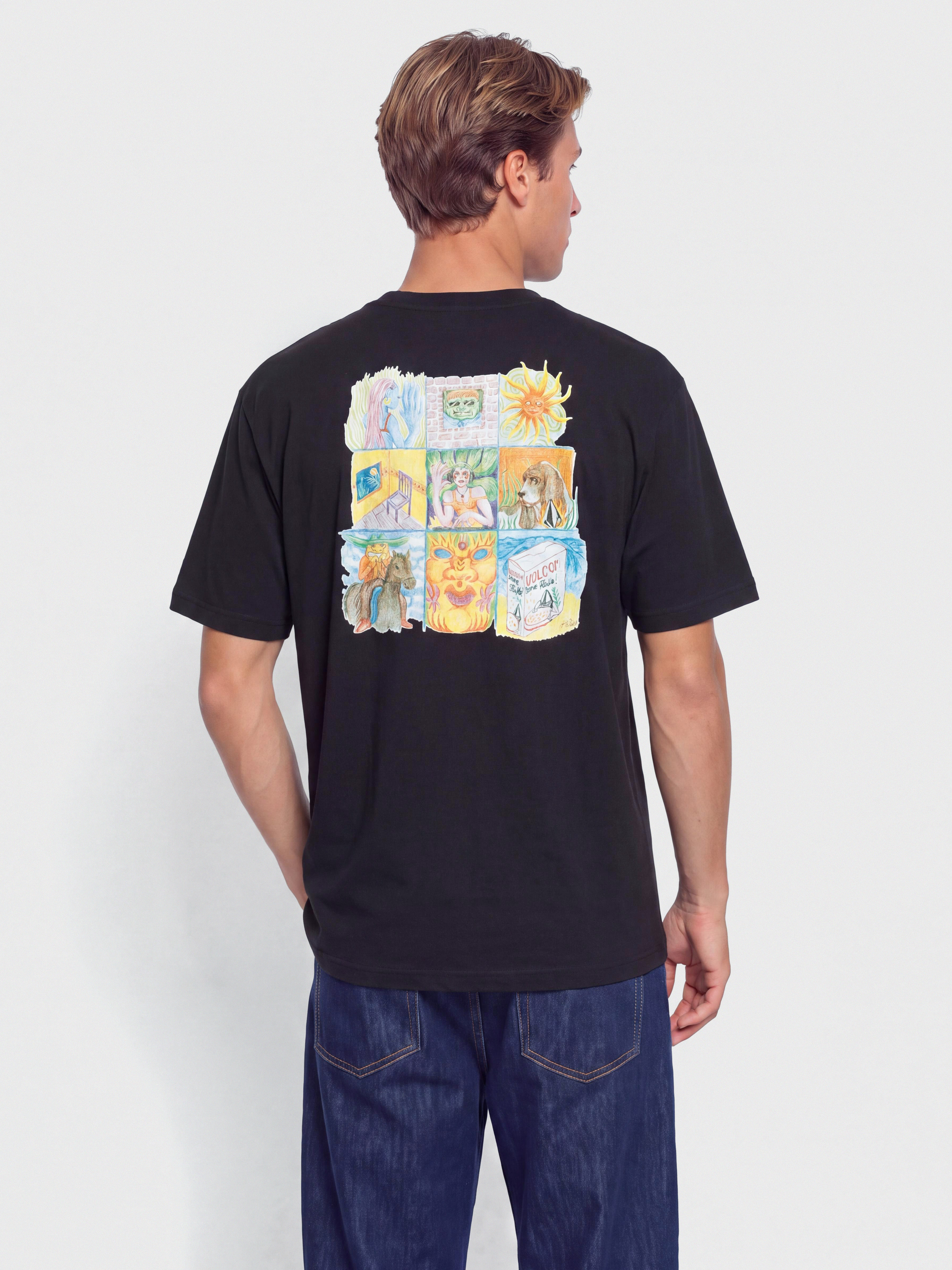 Tricou Volcom Double Fantasy Lse (black)