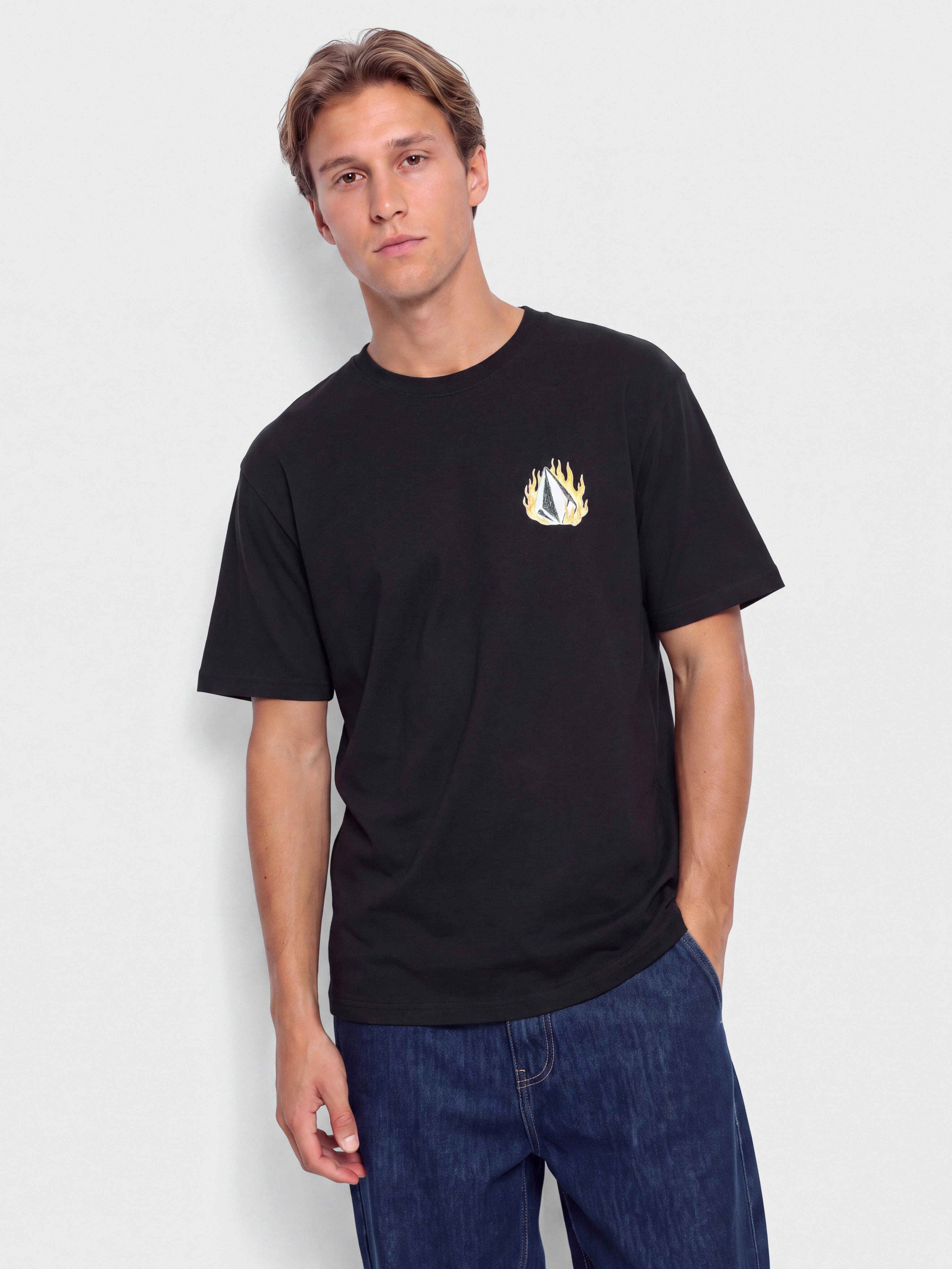 Tricou Volcom Double Fantasy Lse (black)