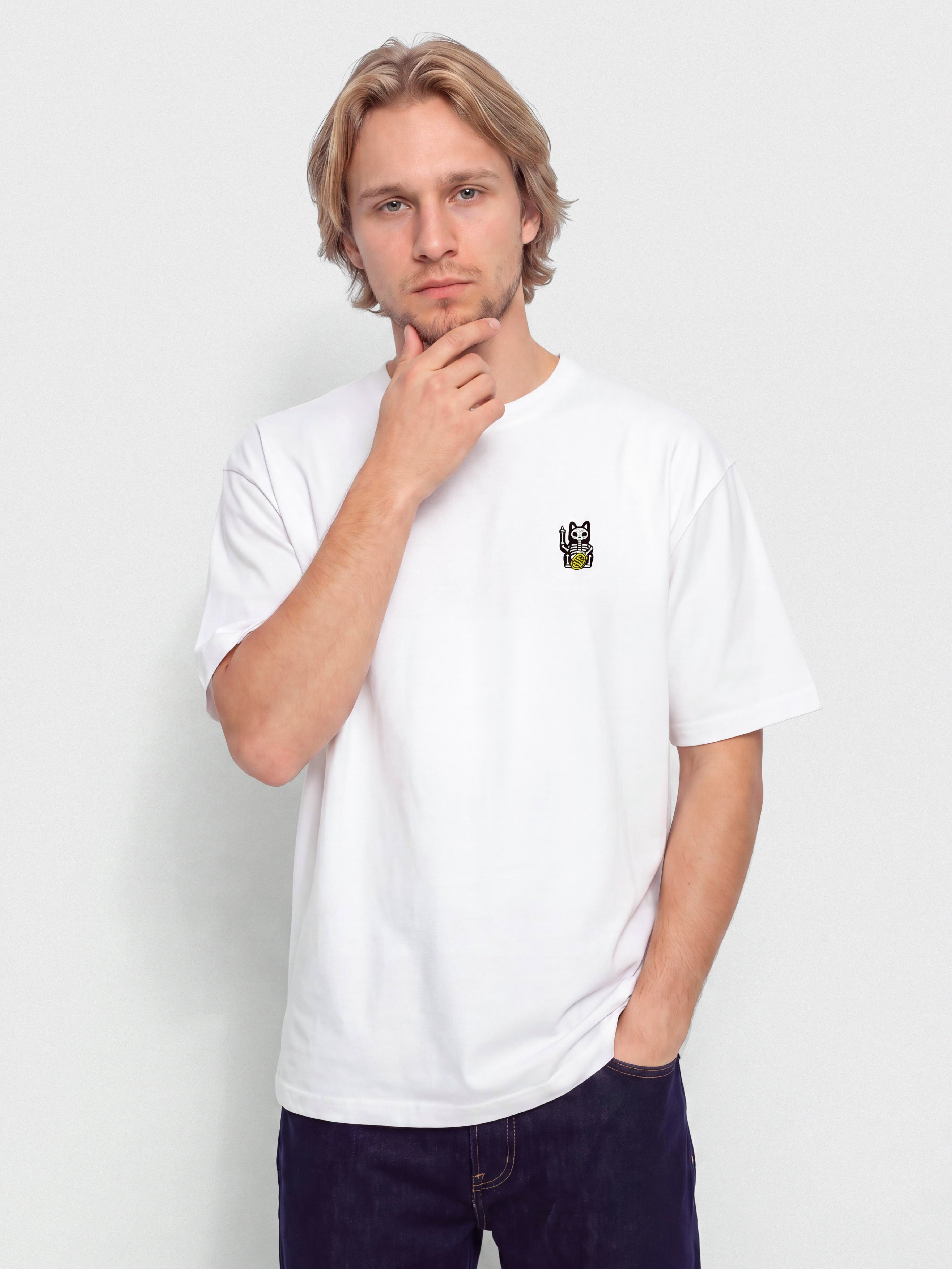 Tricou Iriedaily Bone Cat (white)
