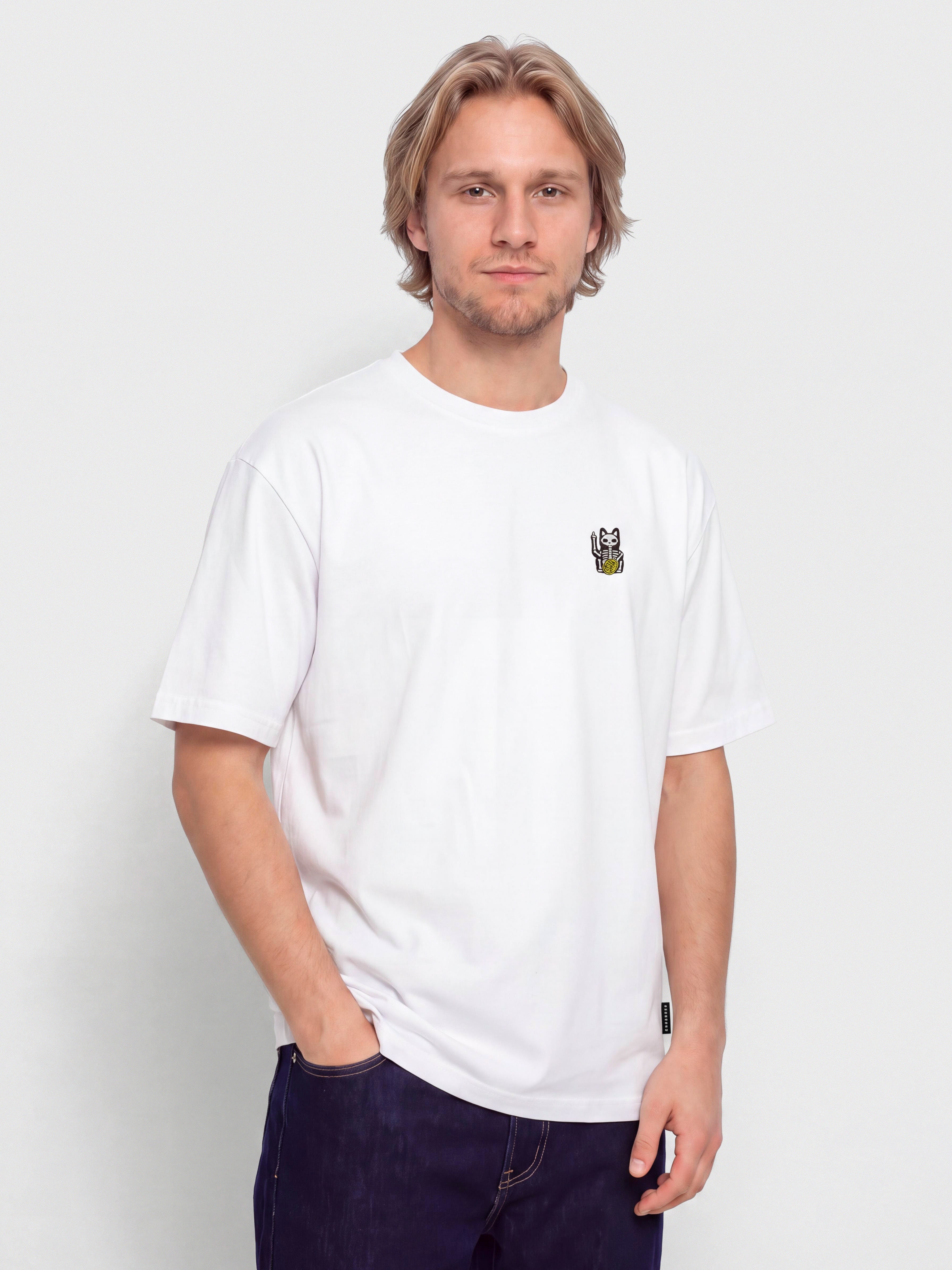 Tricou Iriedaily Bone Cat (white)