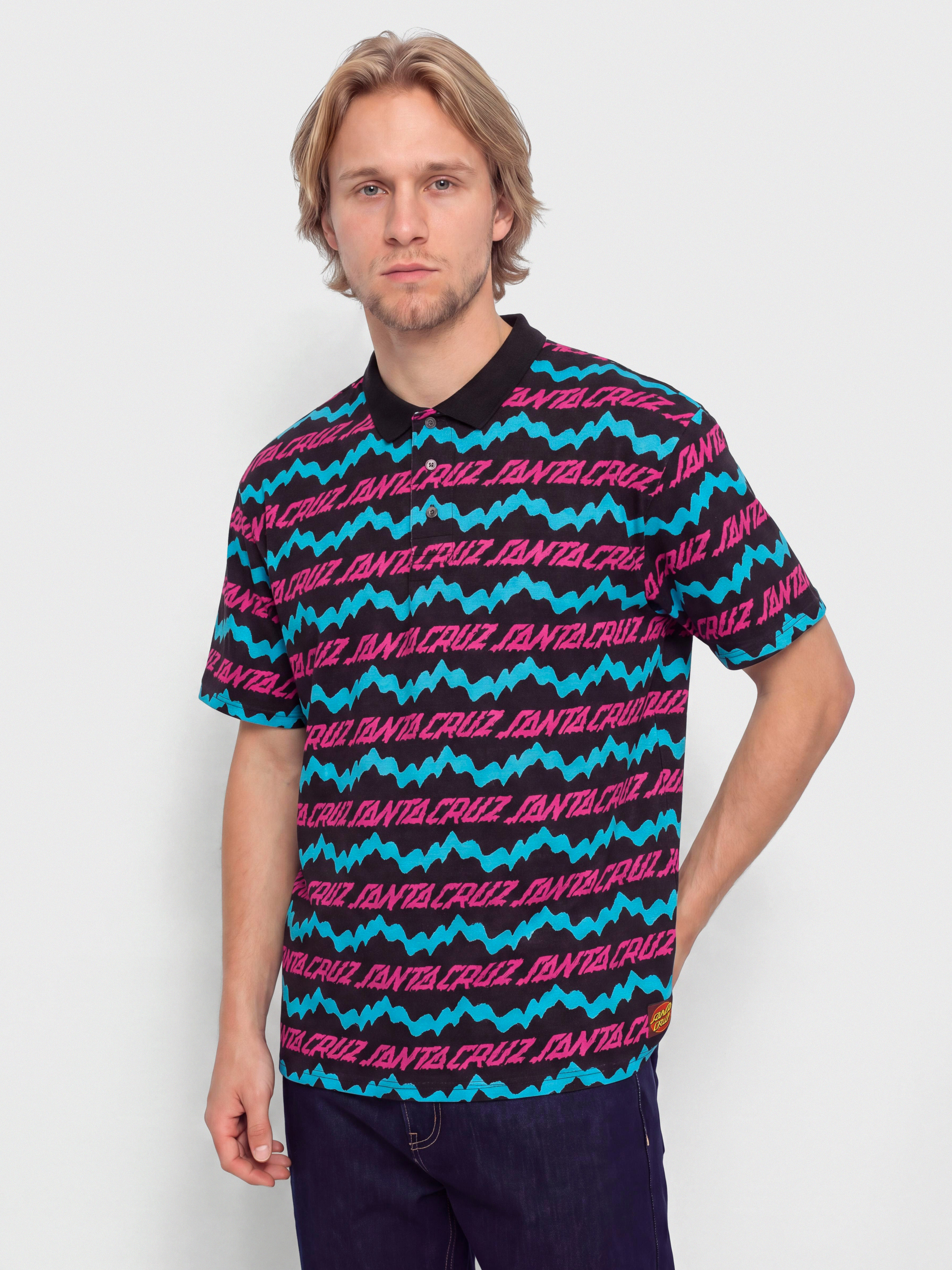 Tricou Santa Cruz Slime Drip Polo (black)
