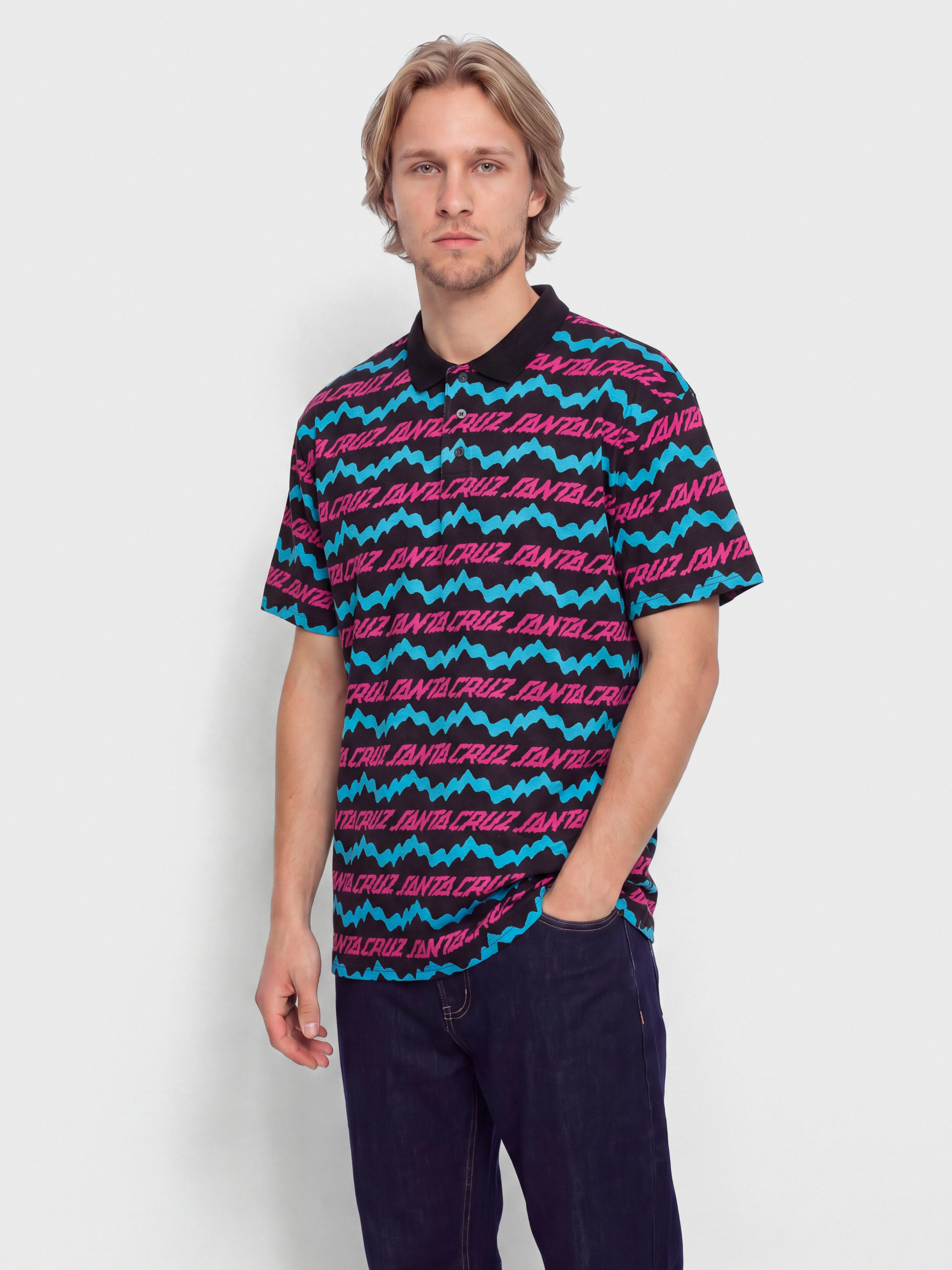 Tricou Santa Cruz Slime Drip Polo (black)