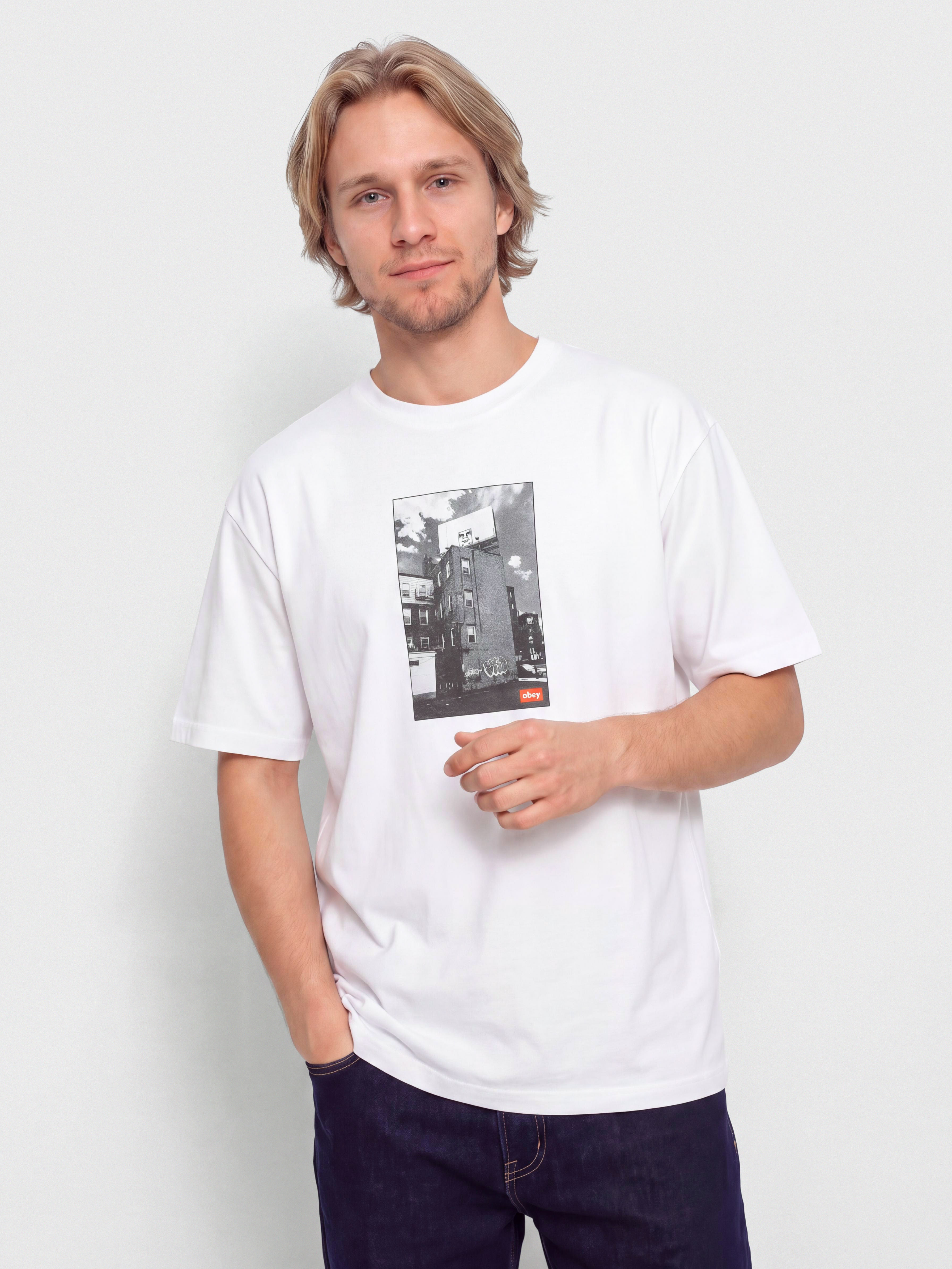 Tricou OBEY Boston Billboard (white)
