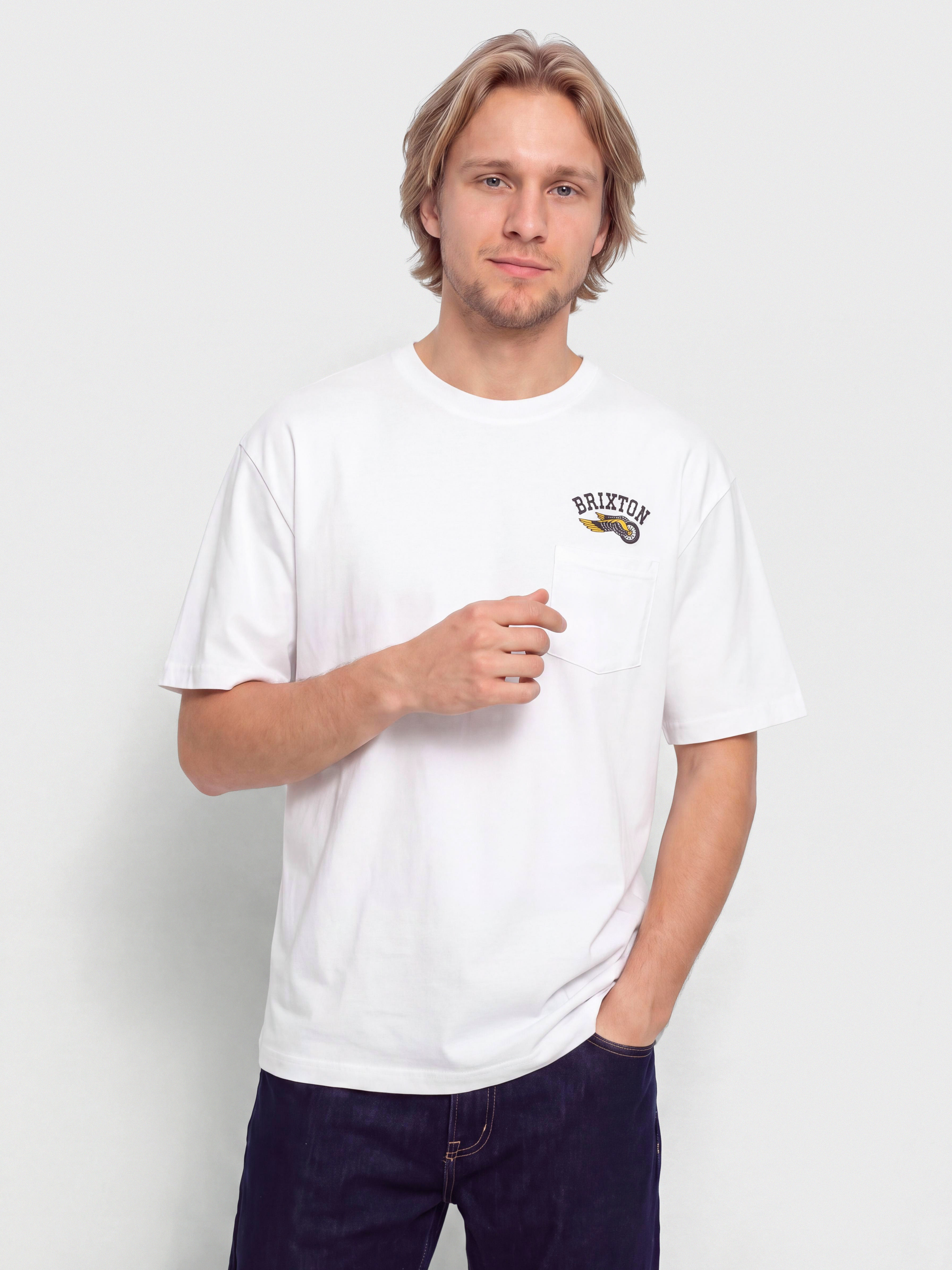 Tricou Brixton Roller Tlrt Pkt (white)