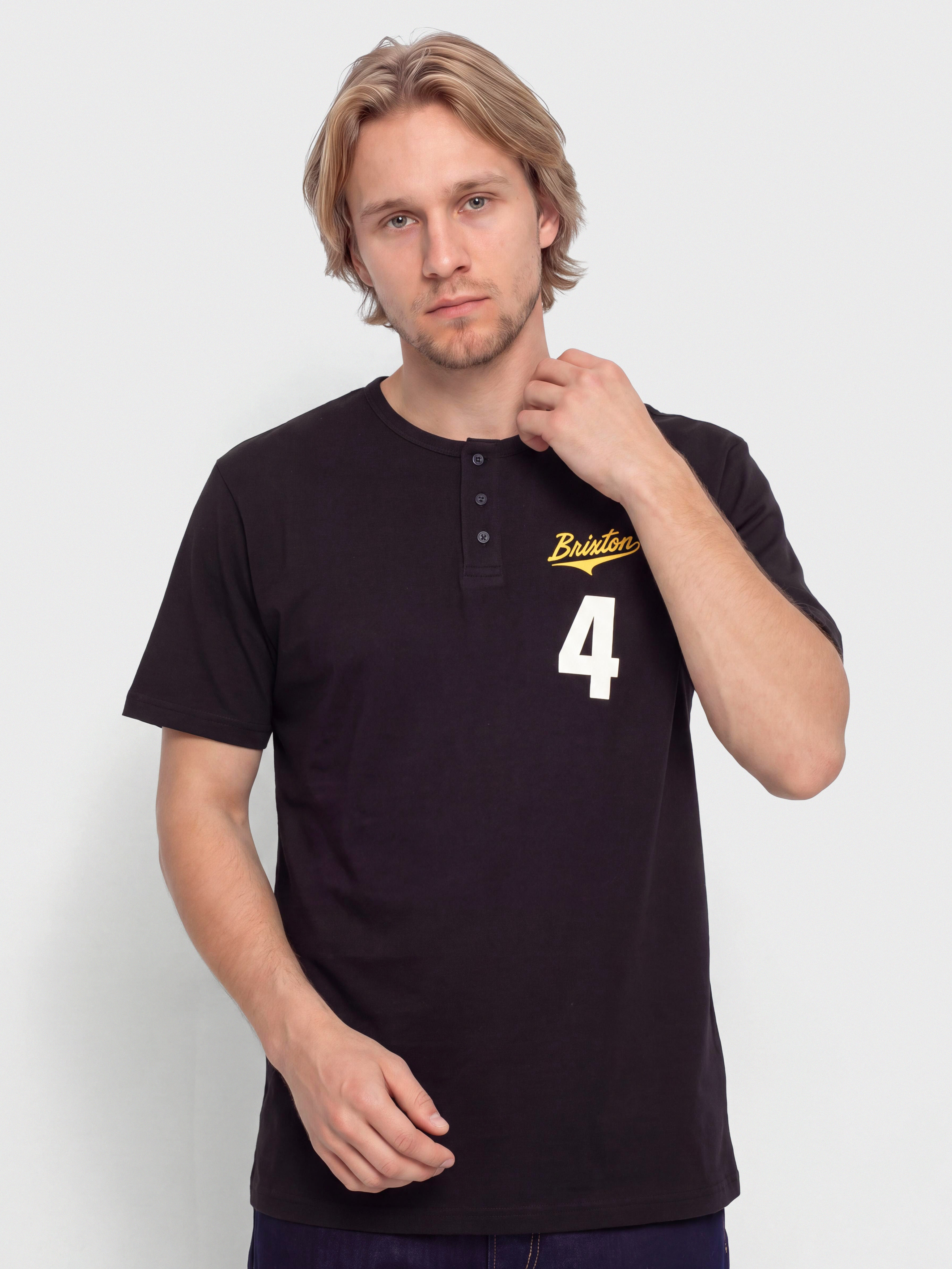 Tricou Brixton The League Baseball (black/black)