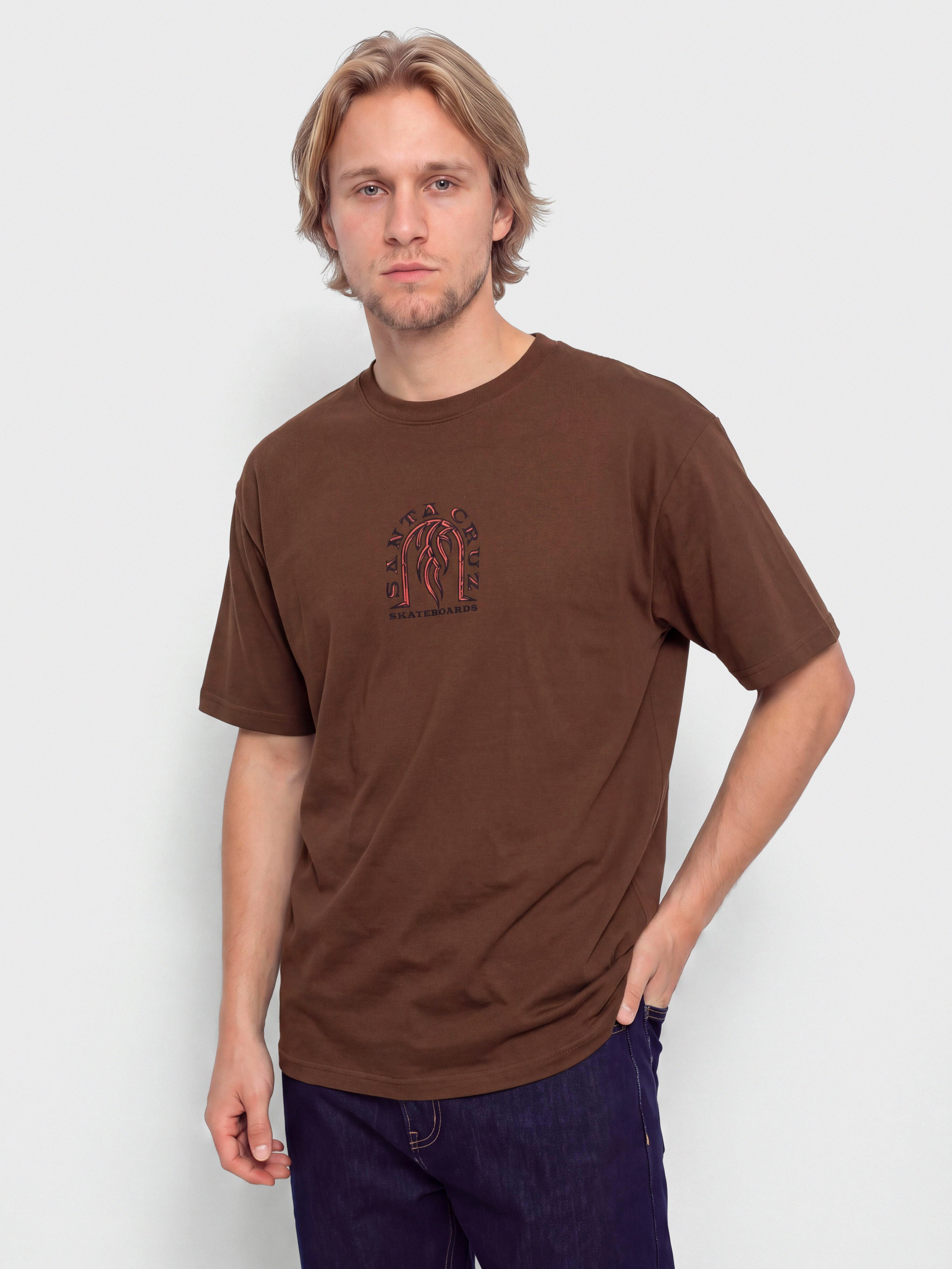 Tricou Santa Cruz Dressen Tribal Arch Front (coffee)