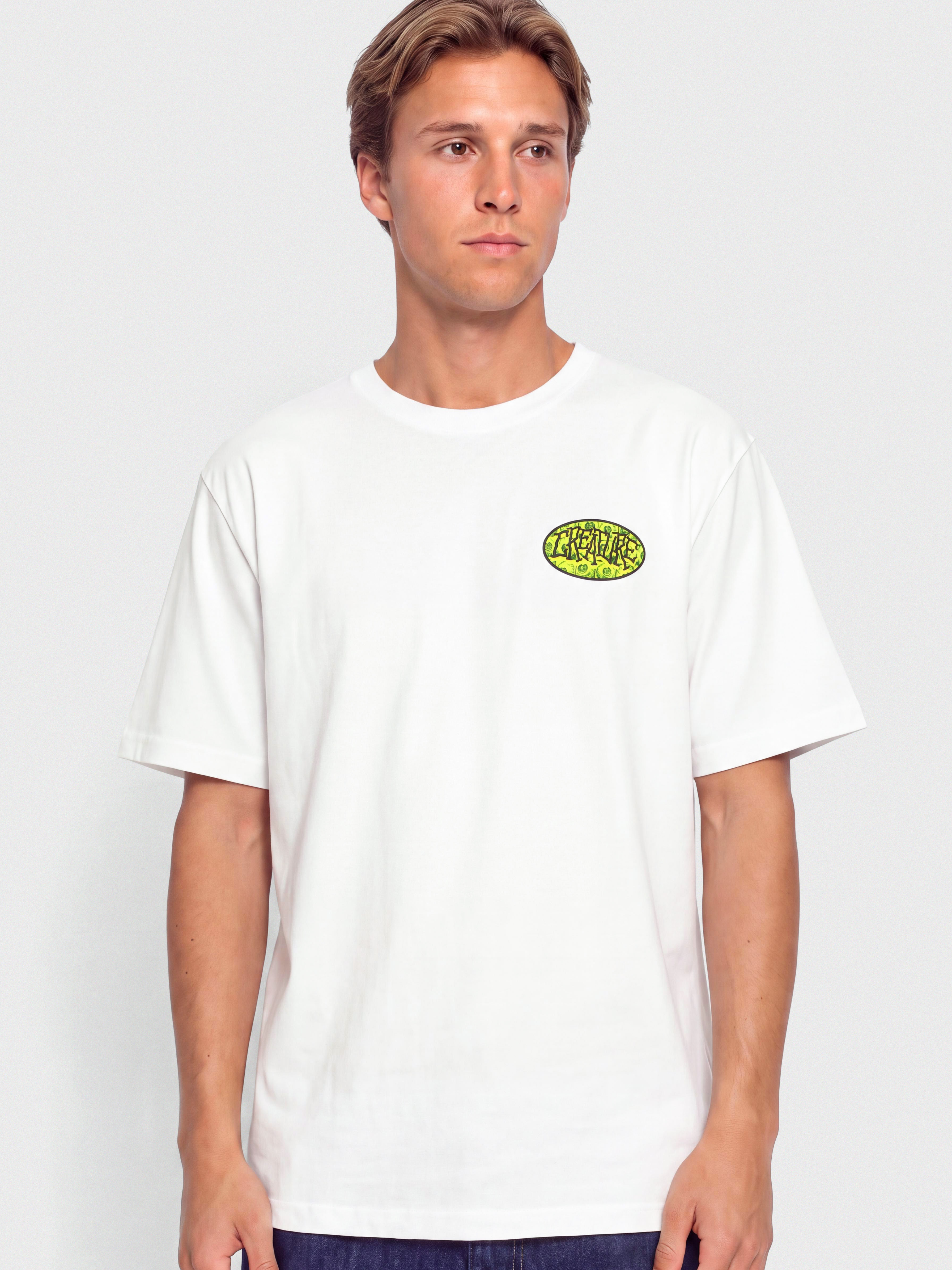 Tricou Creature Crash And Burn (white)