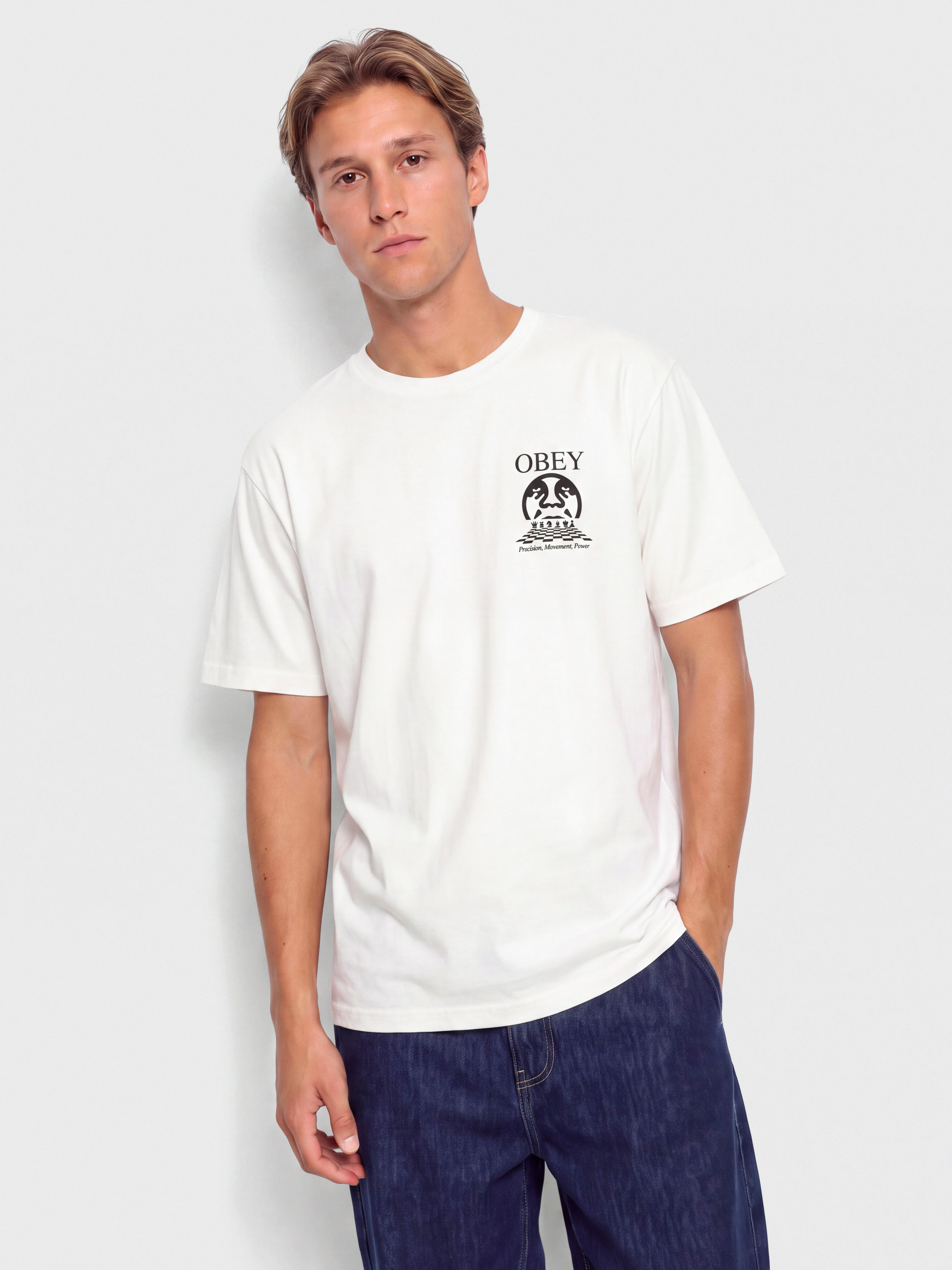 Tricou OBEY Obey Precision (pigment vintage white)