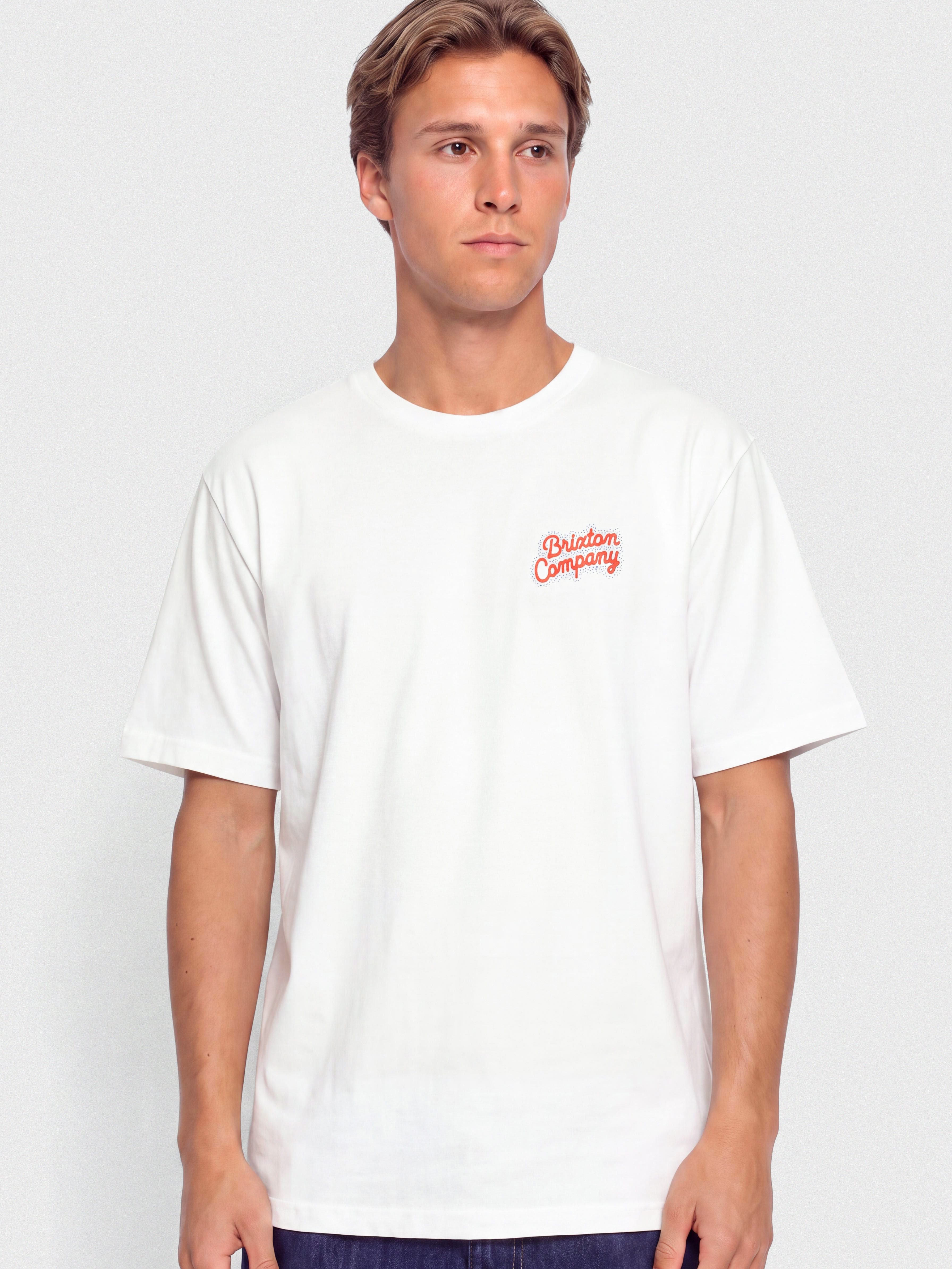 Tricou Brixton Stay While Std (white)