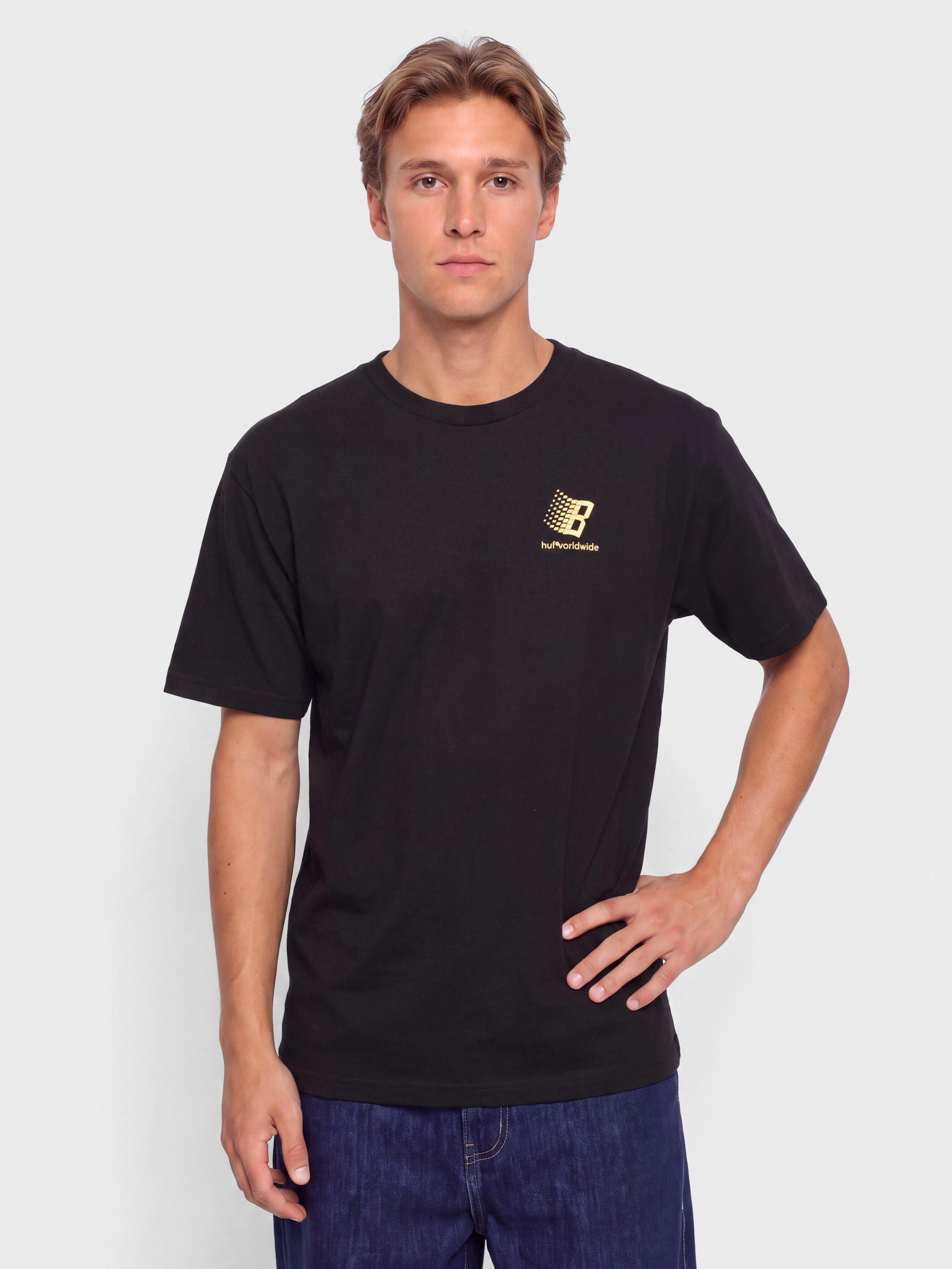 Tricou HUF X Bronze Worldwide (black)