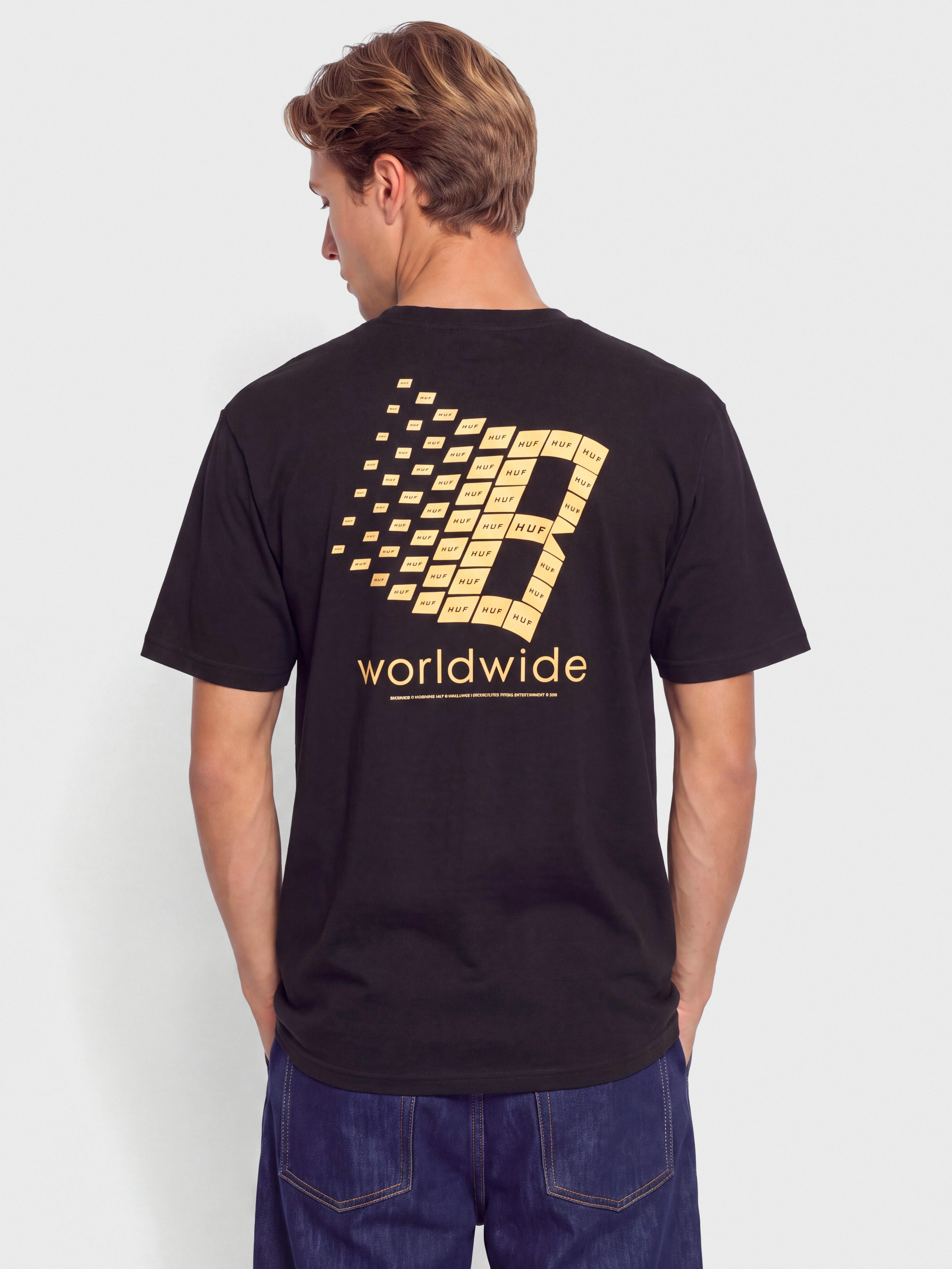 Tricou HUF X Bronze Worldwide (black)
