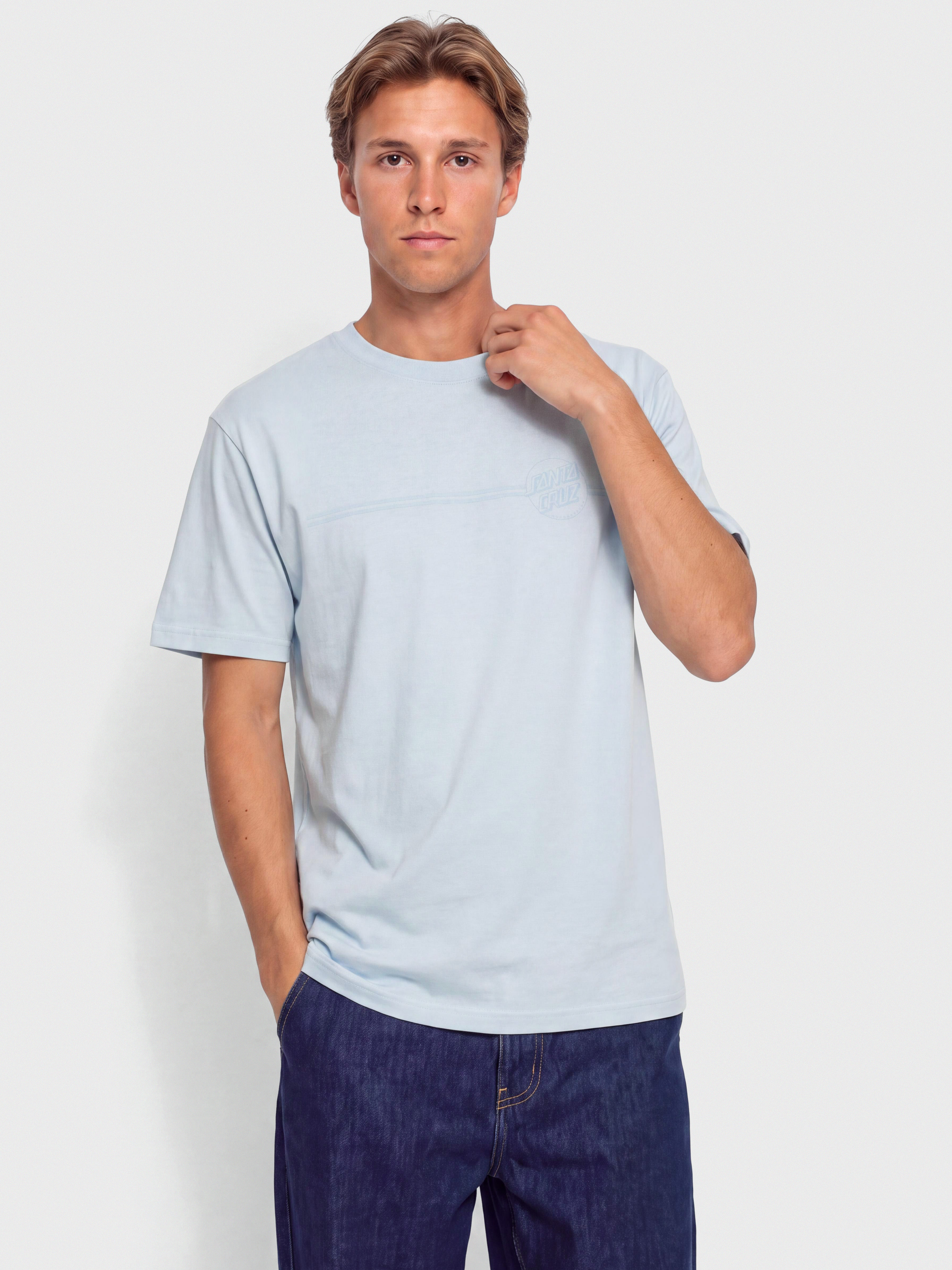 Tricou Santa Cruz Tonal Opus Dot Stripe (fresh blue)