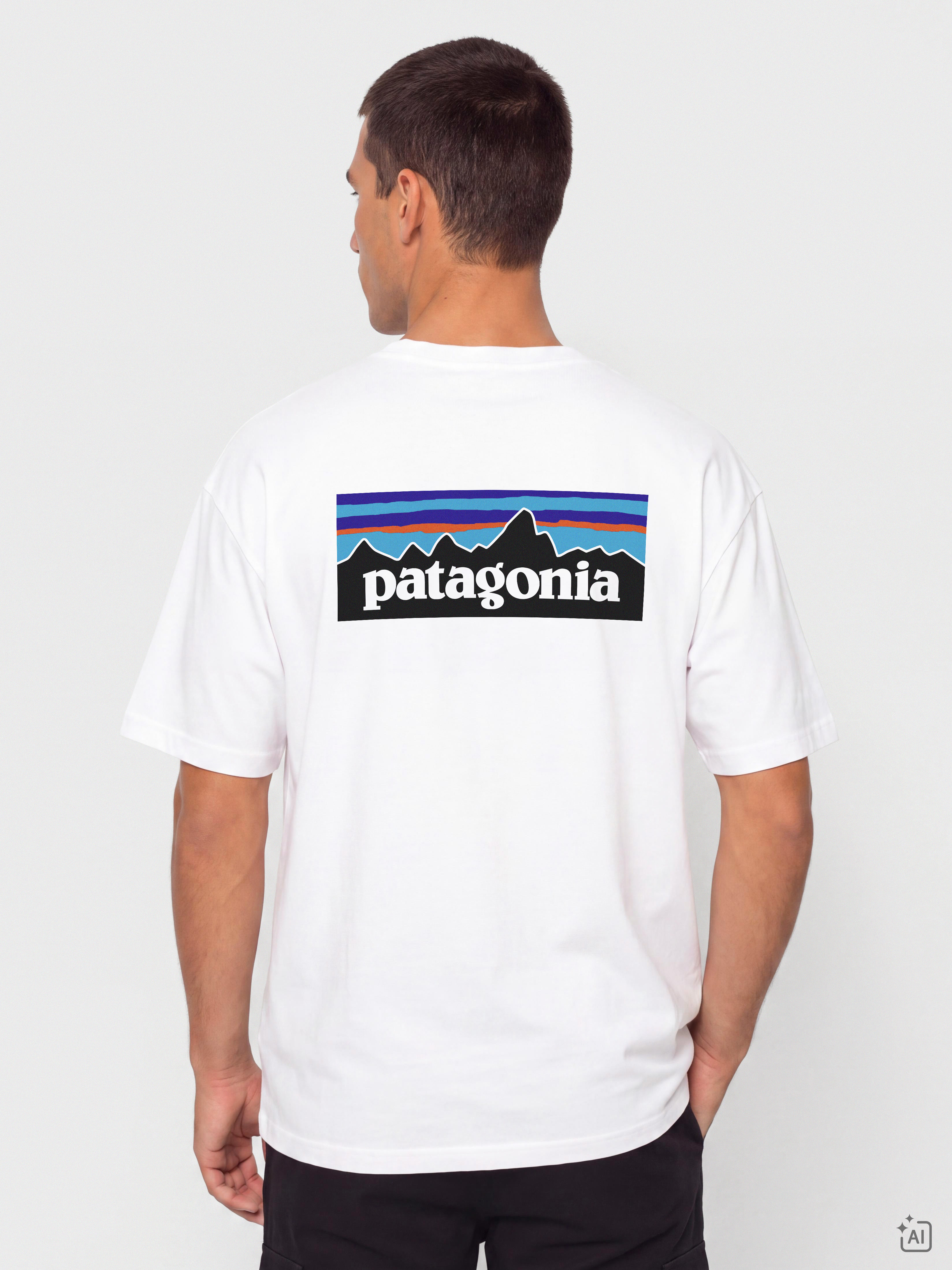 Tricou Patagonia P6 Logo Responsibili (white)