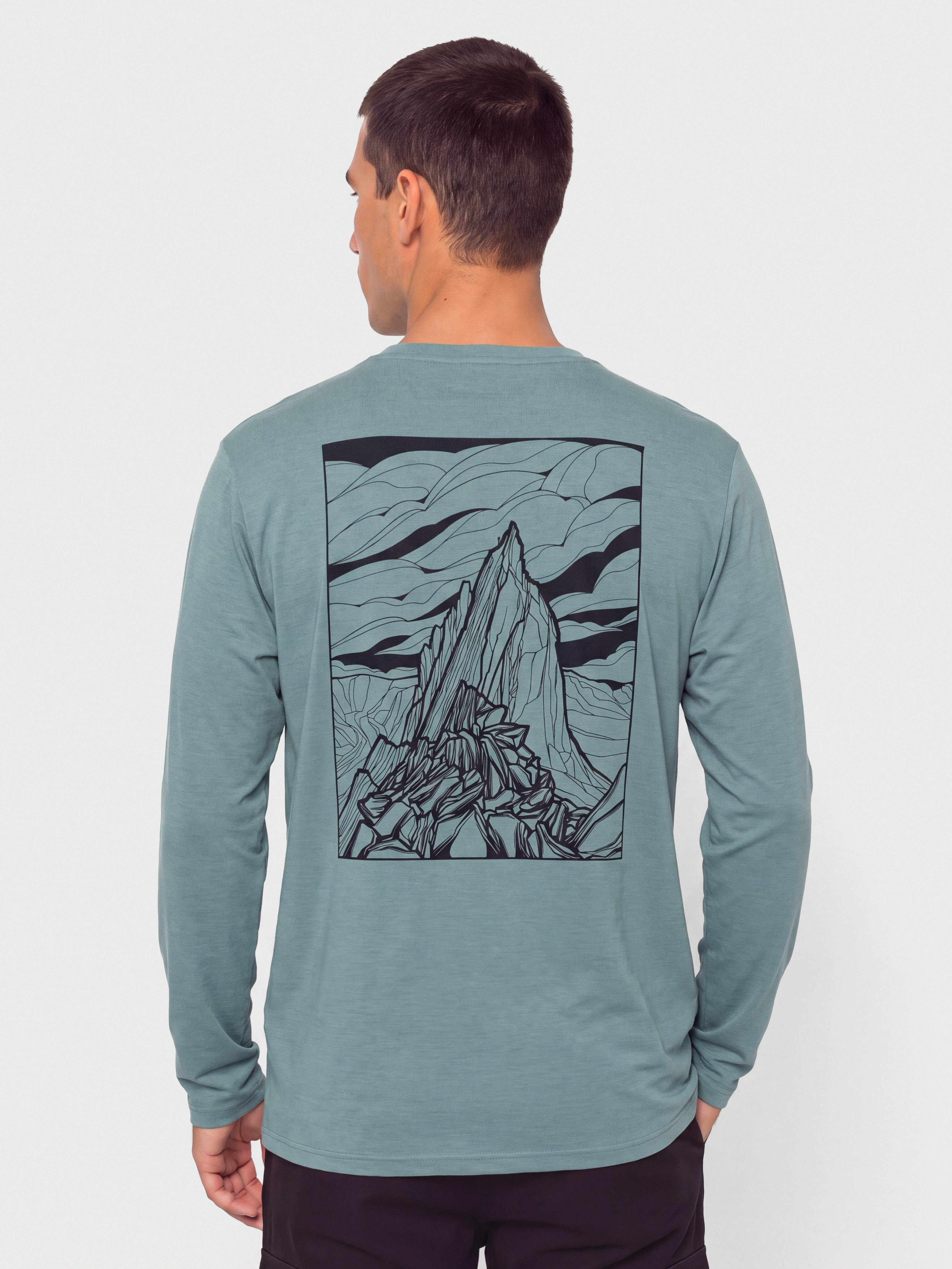 Longsleeve Patagonia Capilene Cool Cloud Crag (blue sage/light blue sage)