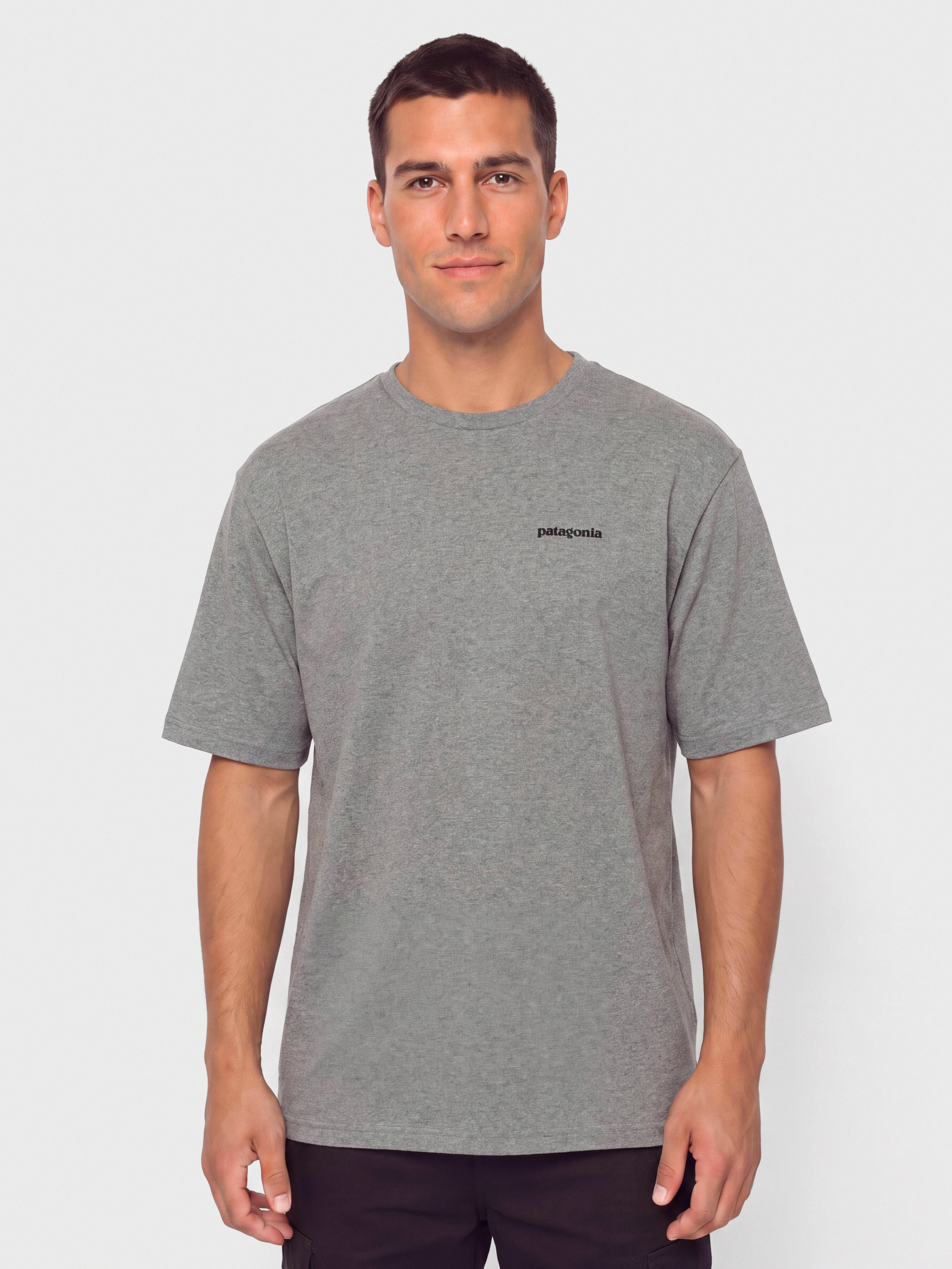 Tricou Patagonia P6 Logo Responsibili (gravel heather)