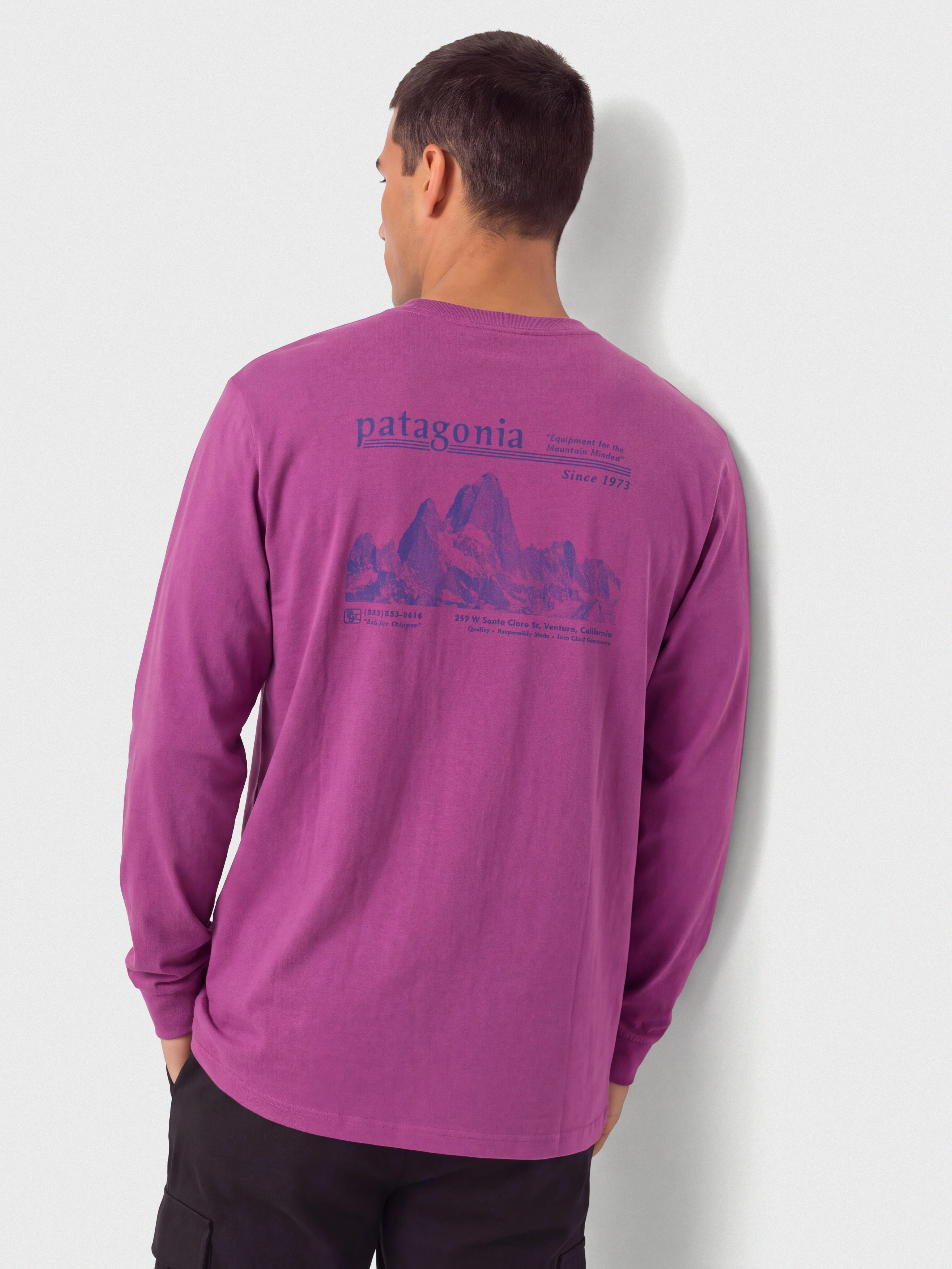 Longsleeve Patagonia MW Hut Tripper Skyline (amaranth pink)