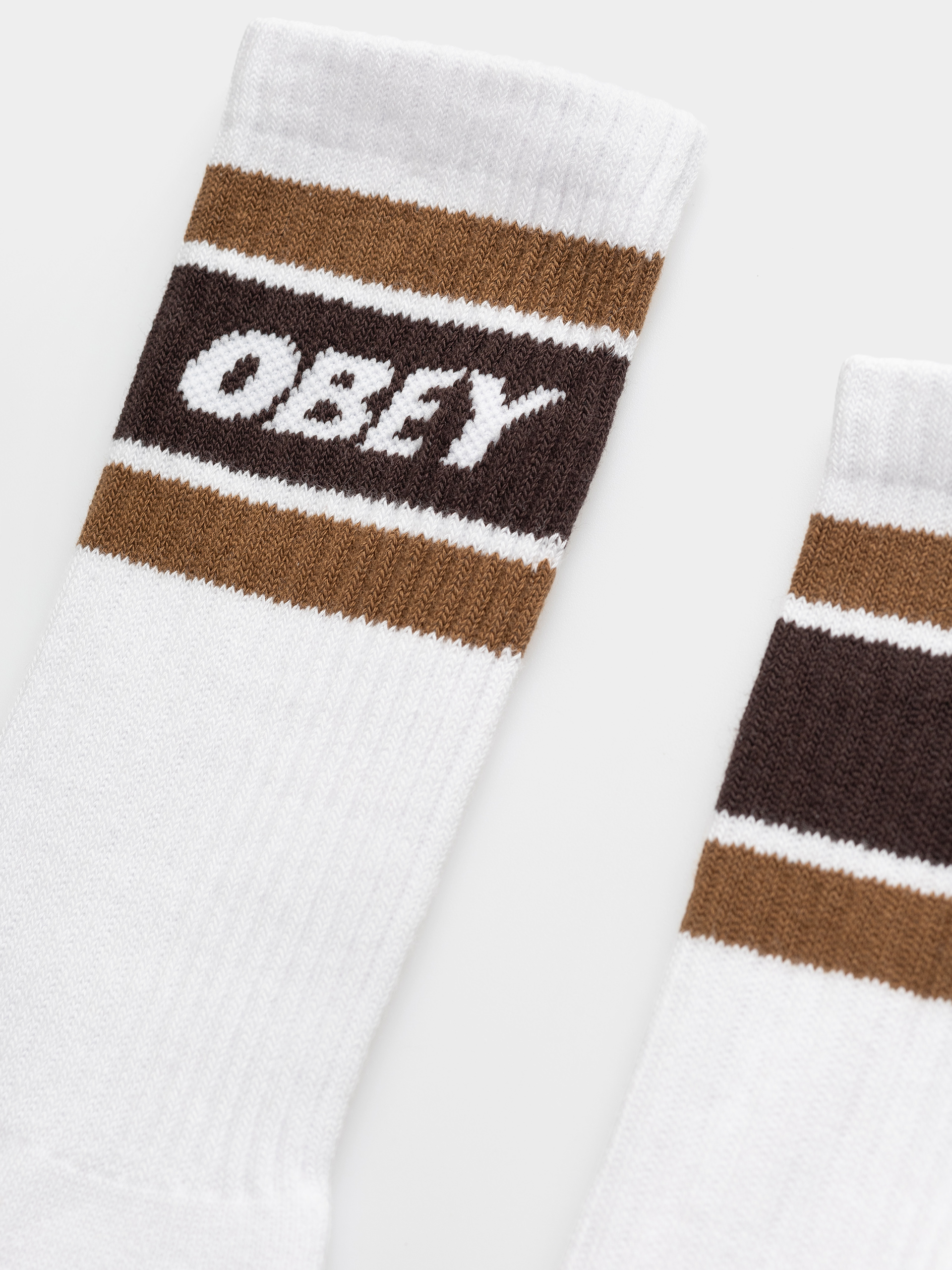 Șosete OBEY Cooper II (white/demitasse)