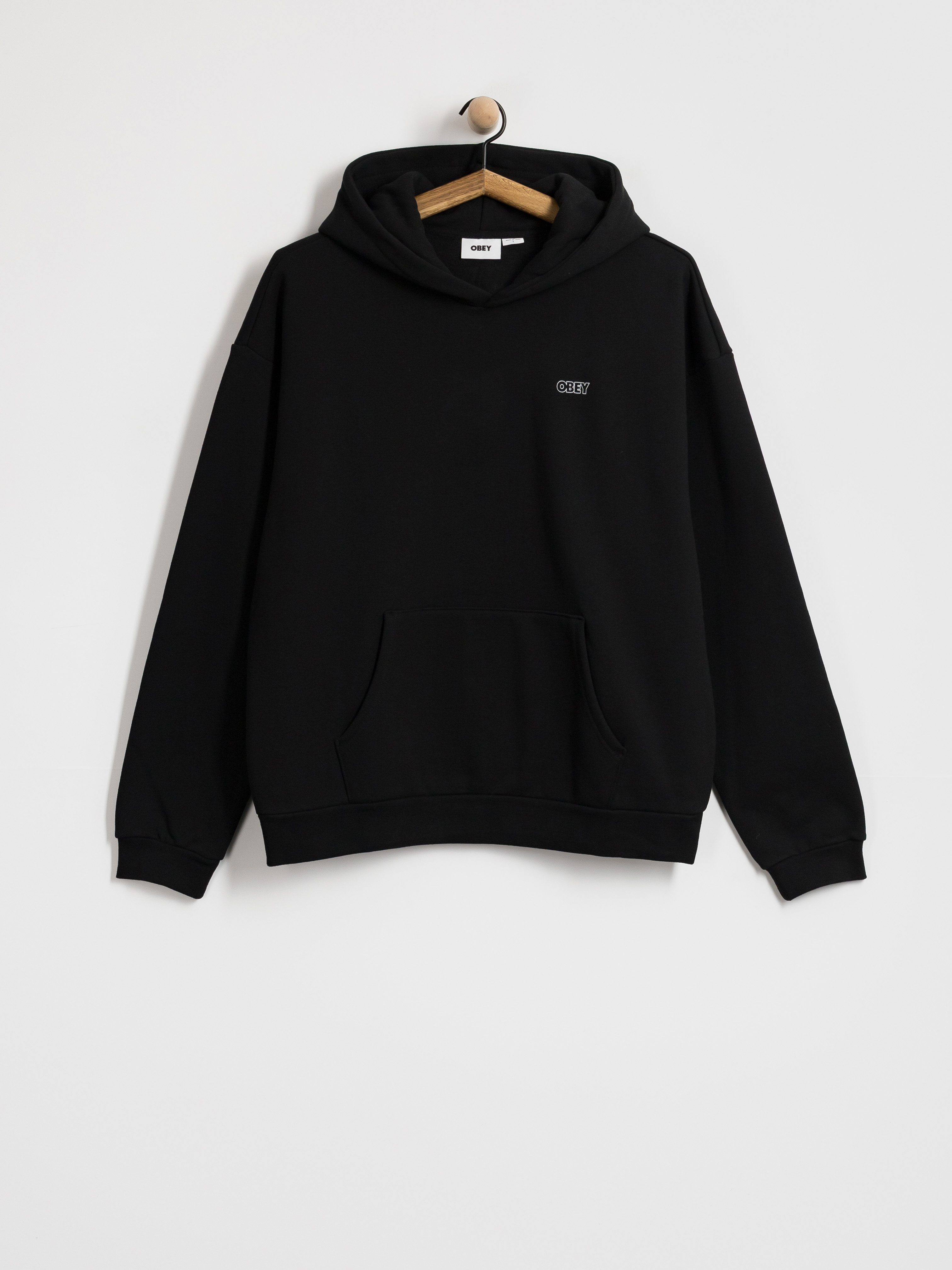 Hanorac cu glugă OBEY Treble Extra Heavy HD (black)