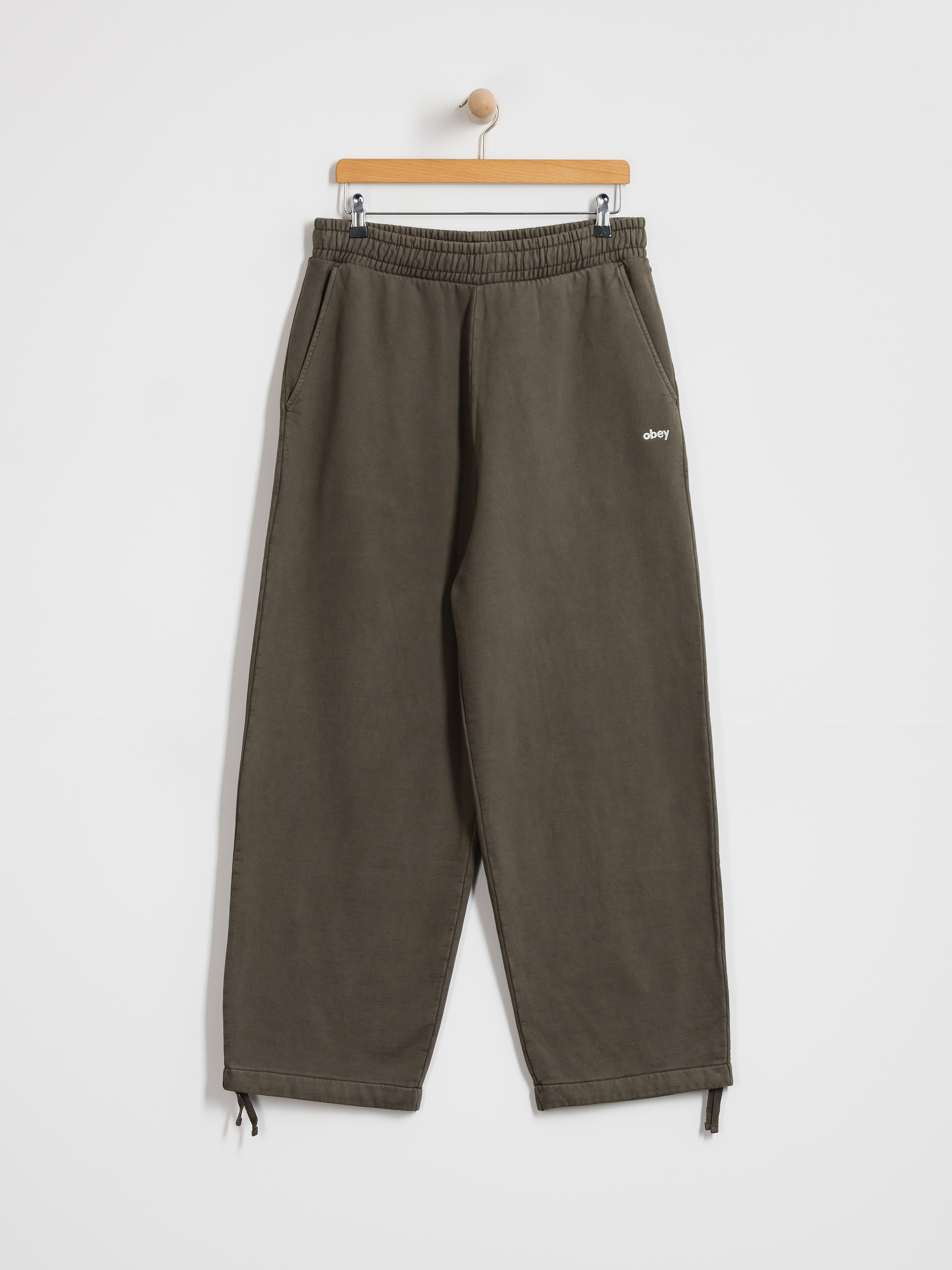 Pantaloni OBEY Lowercase Pigment Straight (pigment black olive)