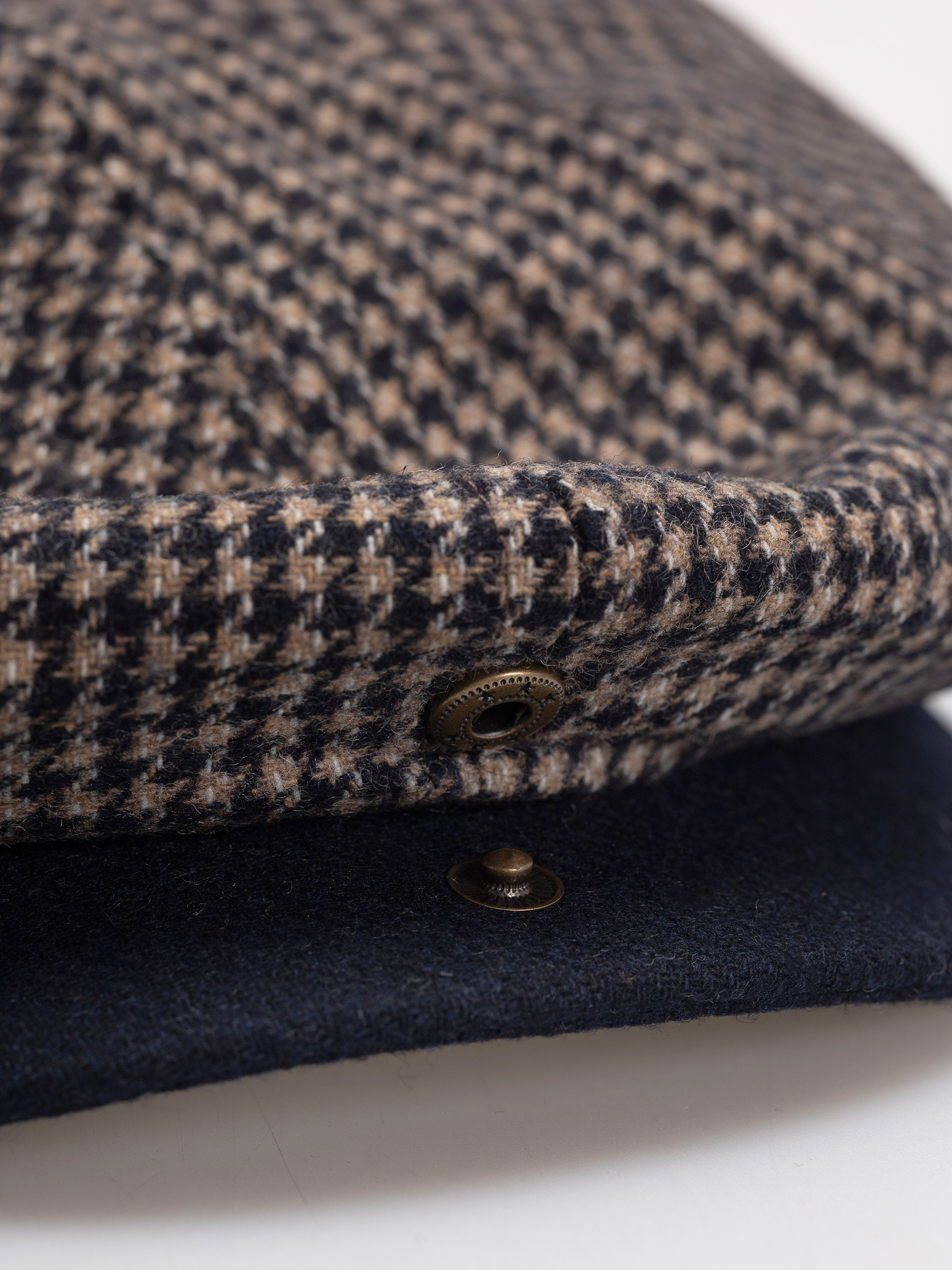 Pălărie cu cozoroc Brixton Brood Snap Cap (navy/sand houndstooth)