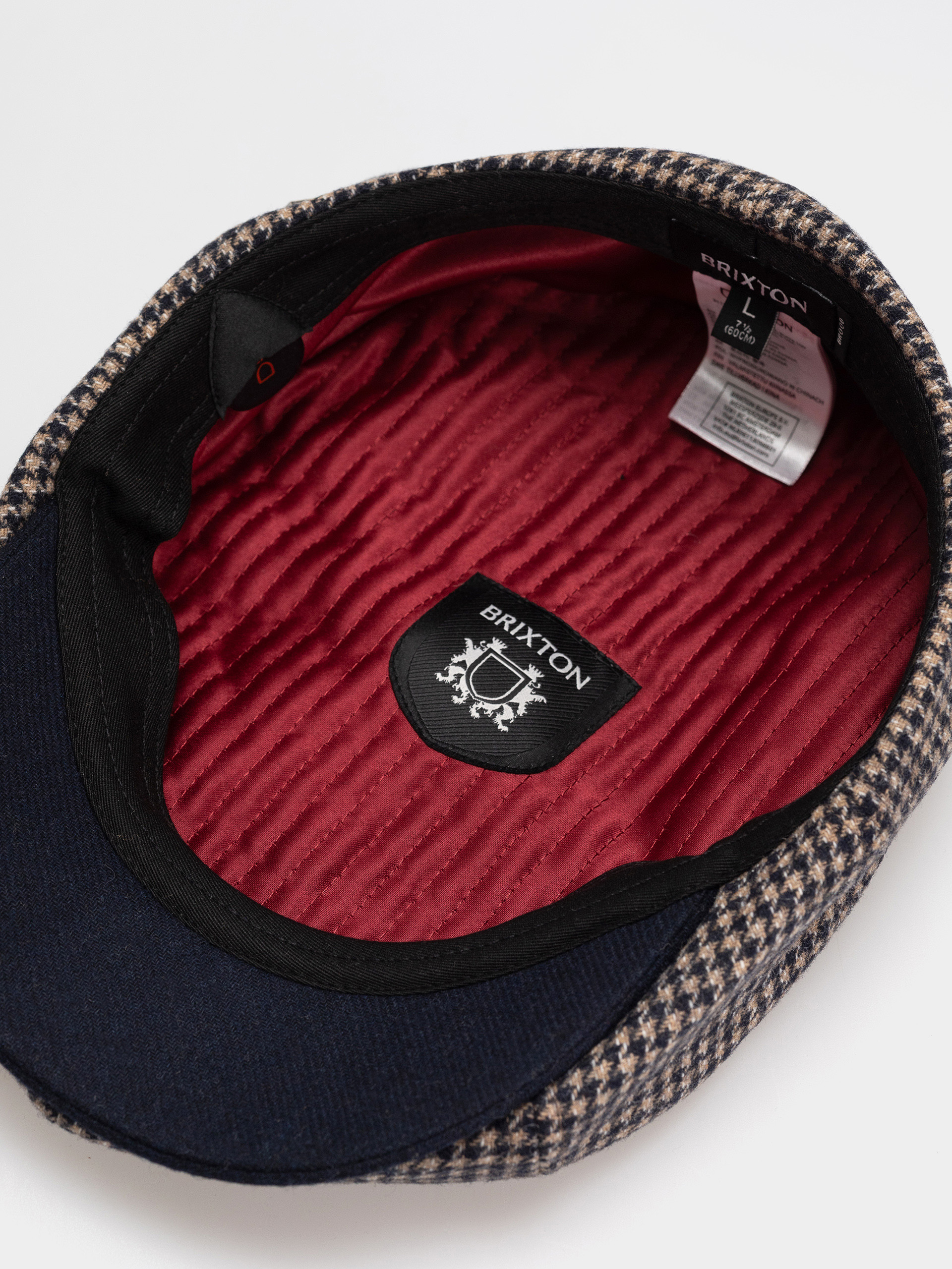 Pălărie cu cozoroc Brixton Brood Snap Cap (navy/sand houndstooth)