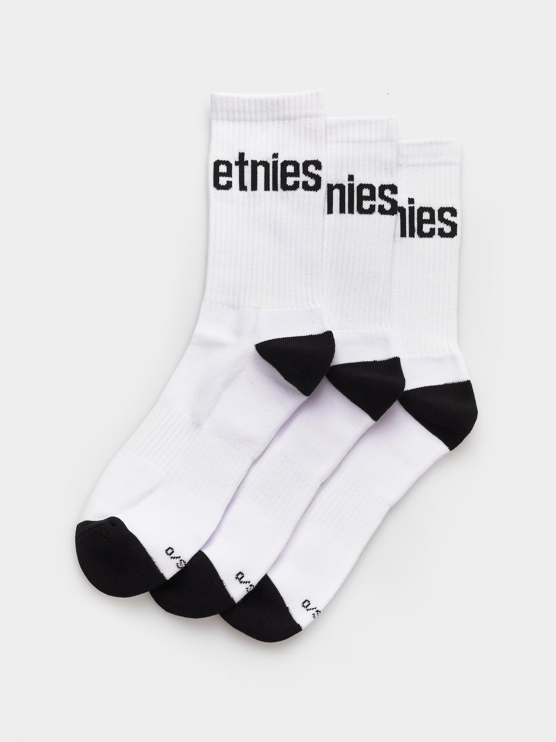 u0218osete Etnies Wordmark Sock 3 Pack (white)