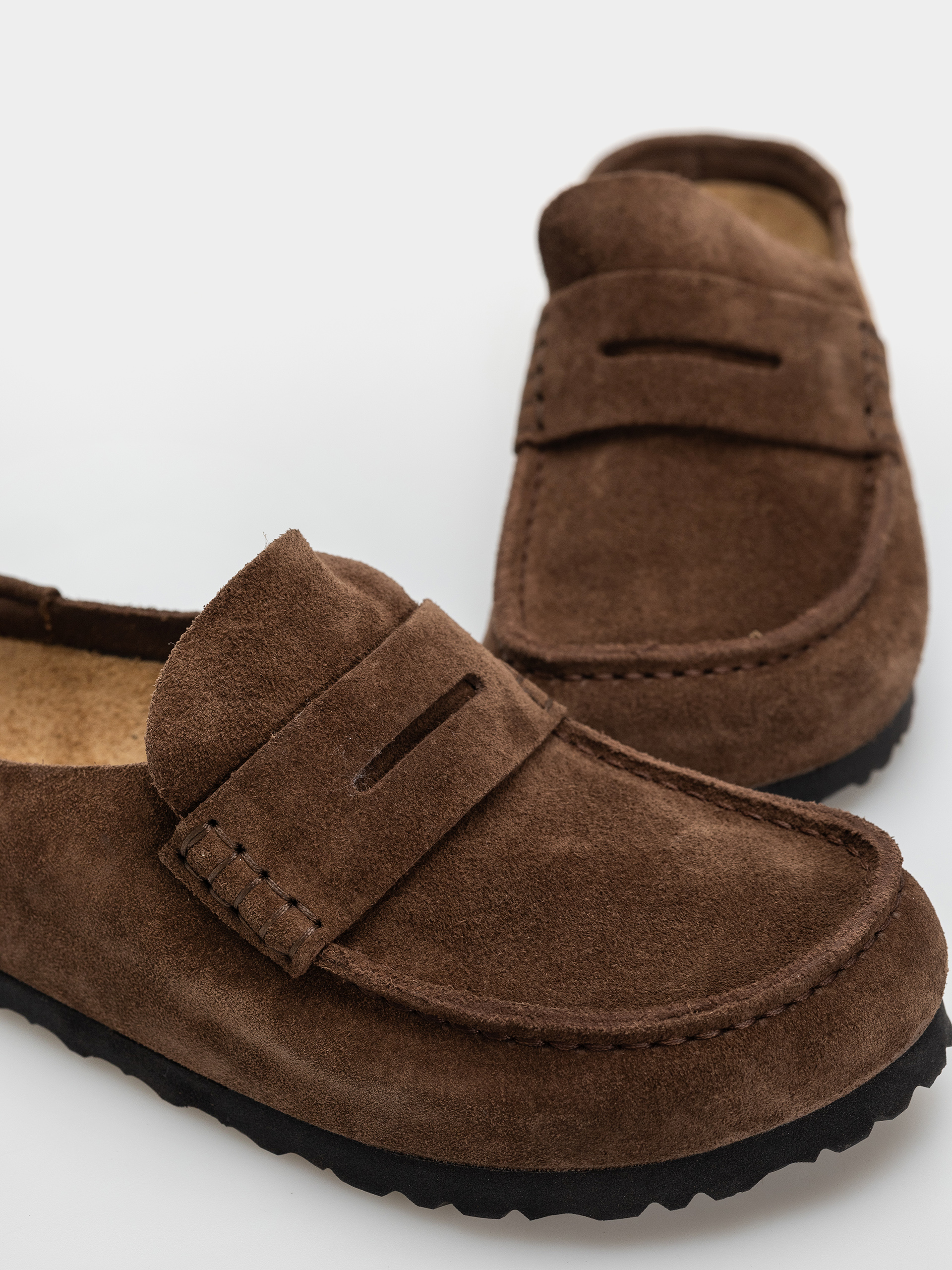 Șlapi Birkenstock Naples Wrapped Suede Leather Narrow (carafe)