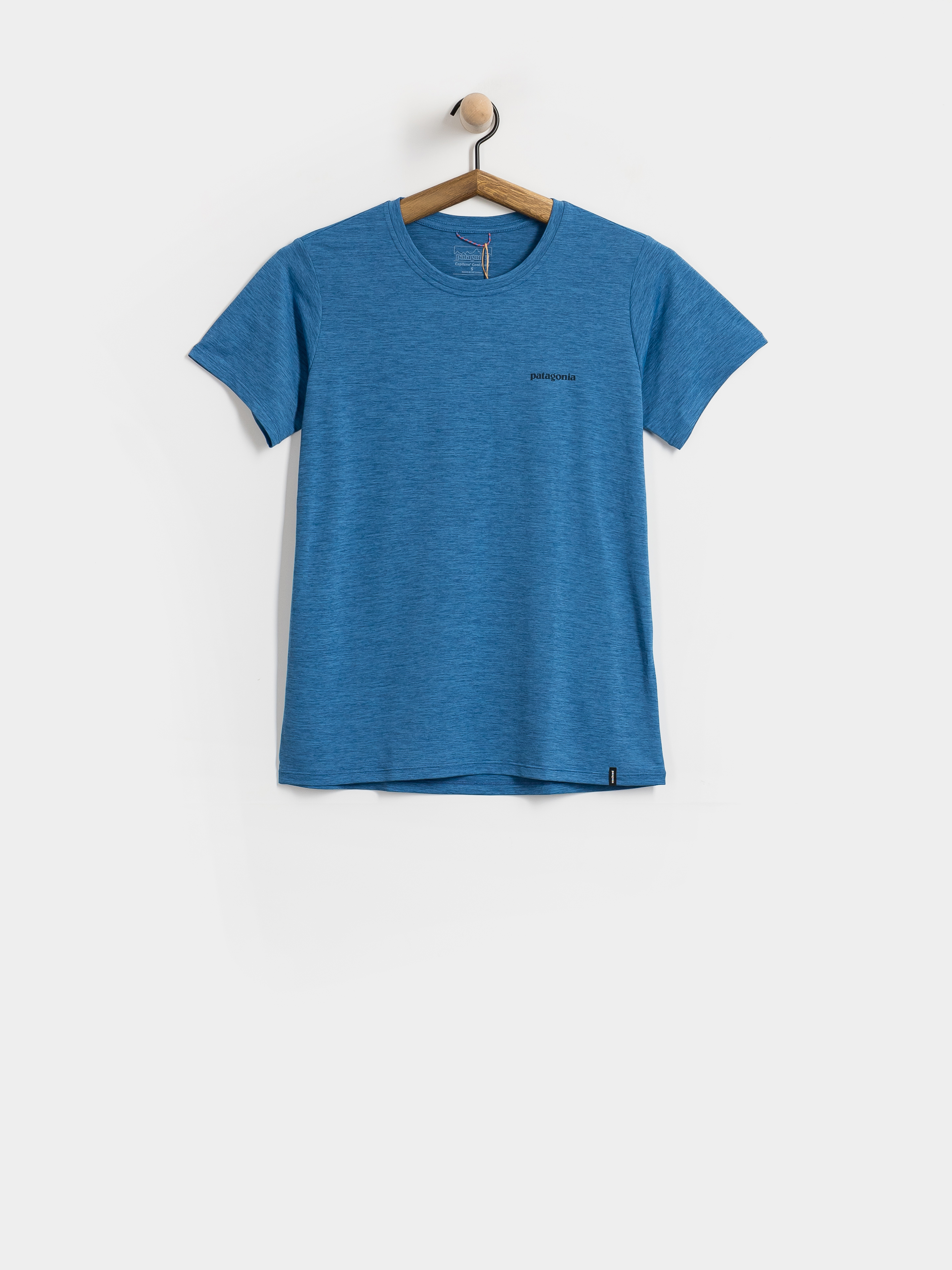 Tricou Patagonia Cap Cool Daily Boardshort Logo Wmn (aquatic blue light aquatic blue x dye)