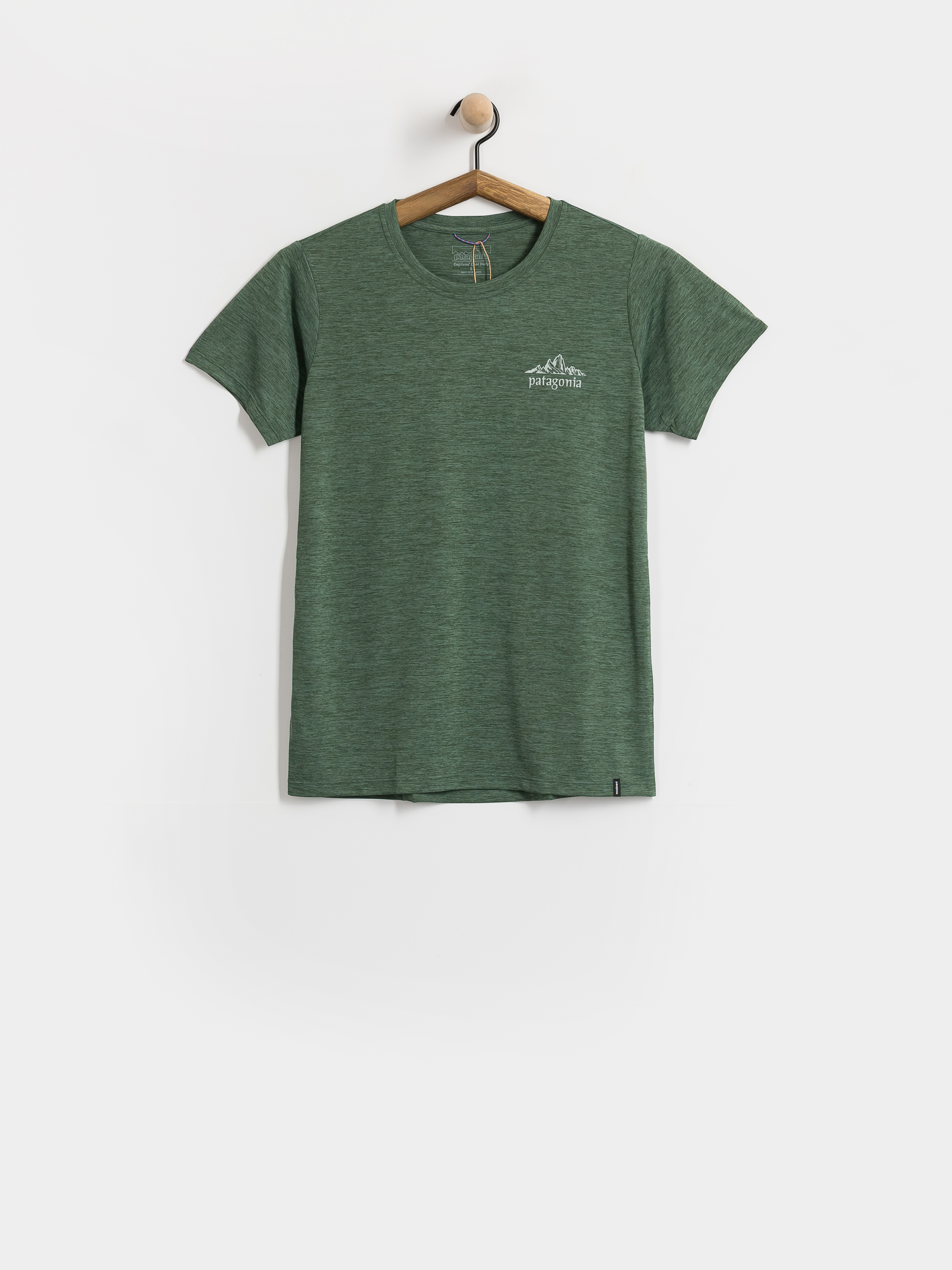 Tricou Patagonia Cap Cool Daily Cloud Crag Wmn (canopy green light canopy green x dye)